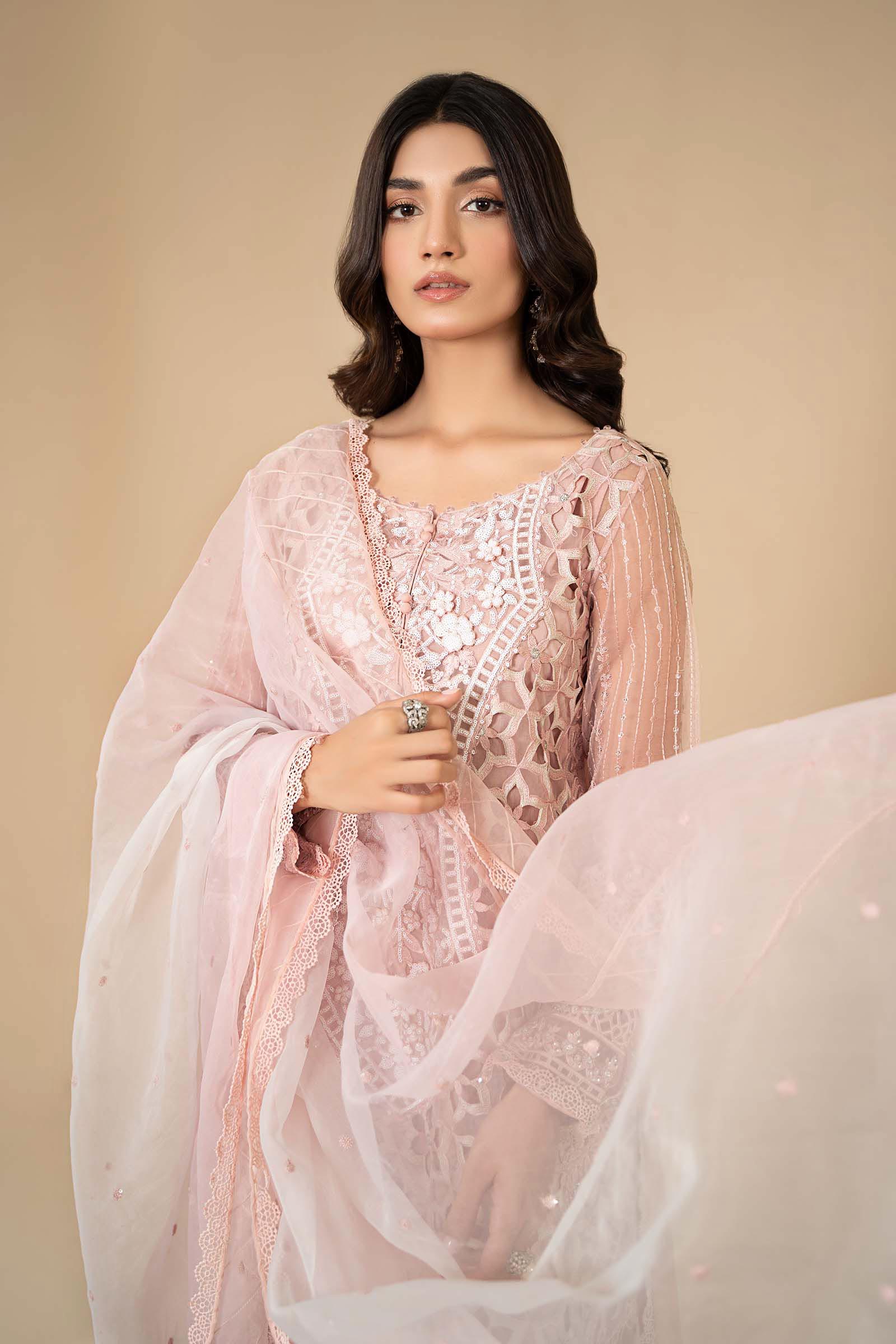 3 Piece Embroidered Organza Suit | ELS-24-06 - Image 3