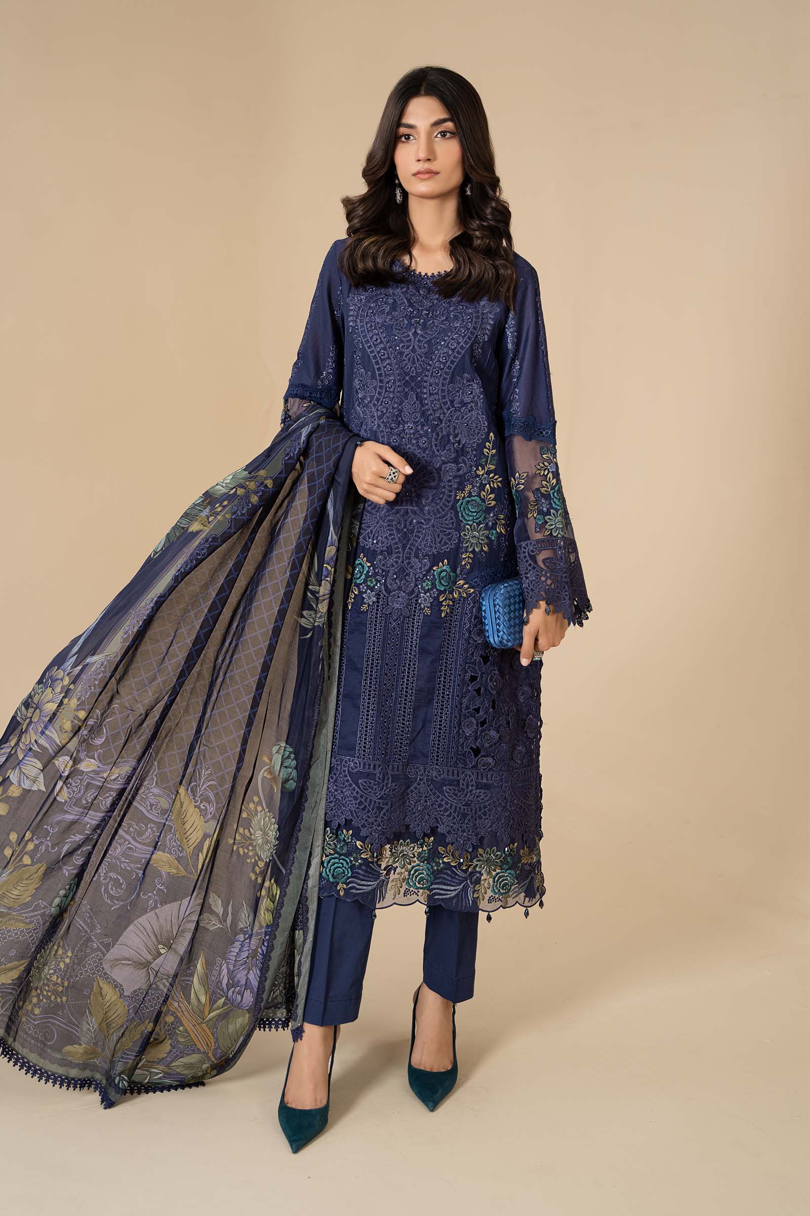 3 Piece Embroidered Lawn Suit | ELS-24-09