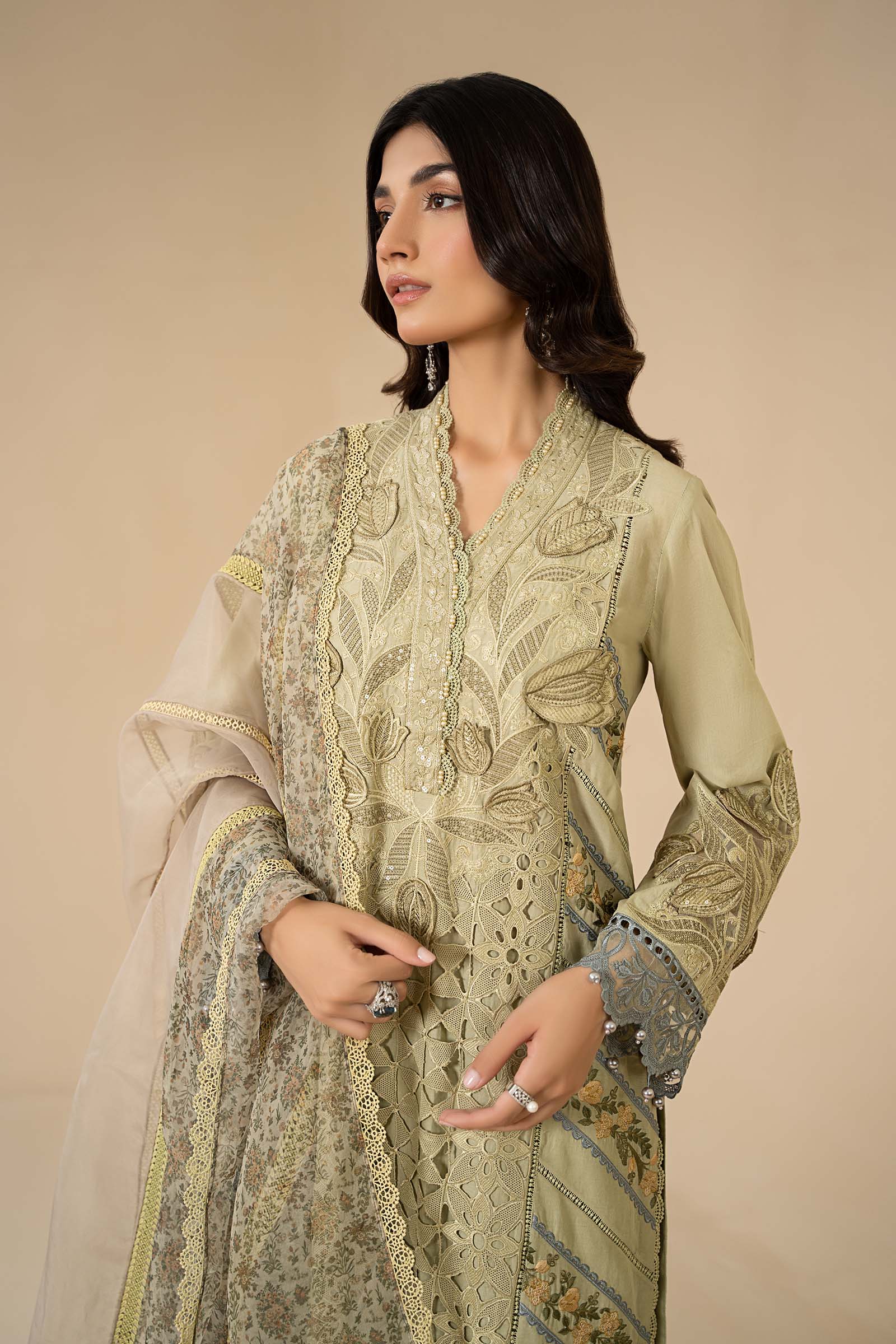 3 Piece Embroidered Lawn Suit | ELS-24-10 - Image 3