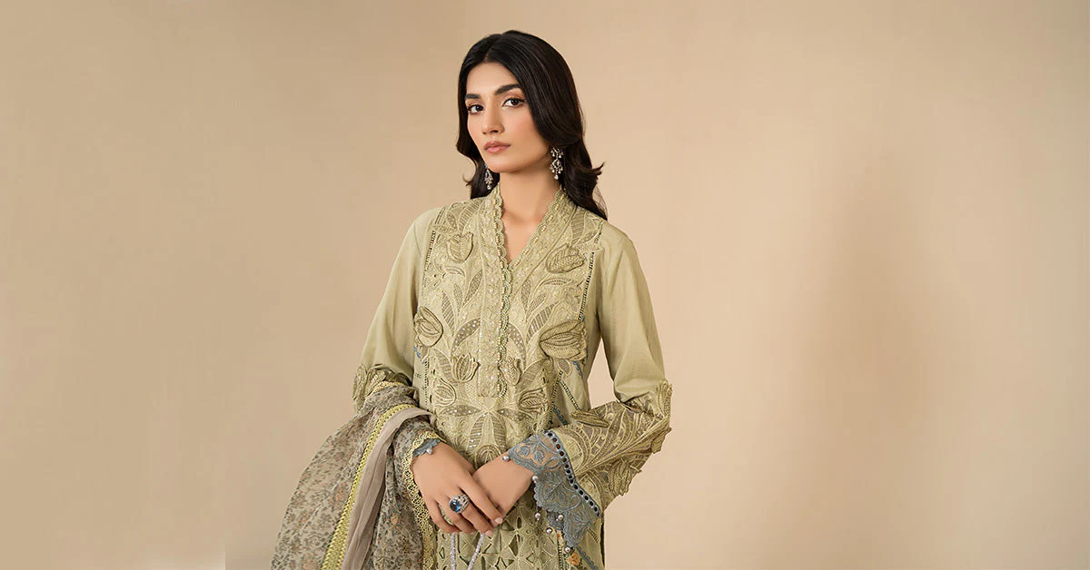 3 Piece Embroidered Lawn Suit | ELS-24-10 - Image 7