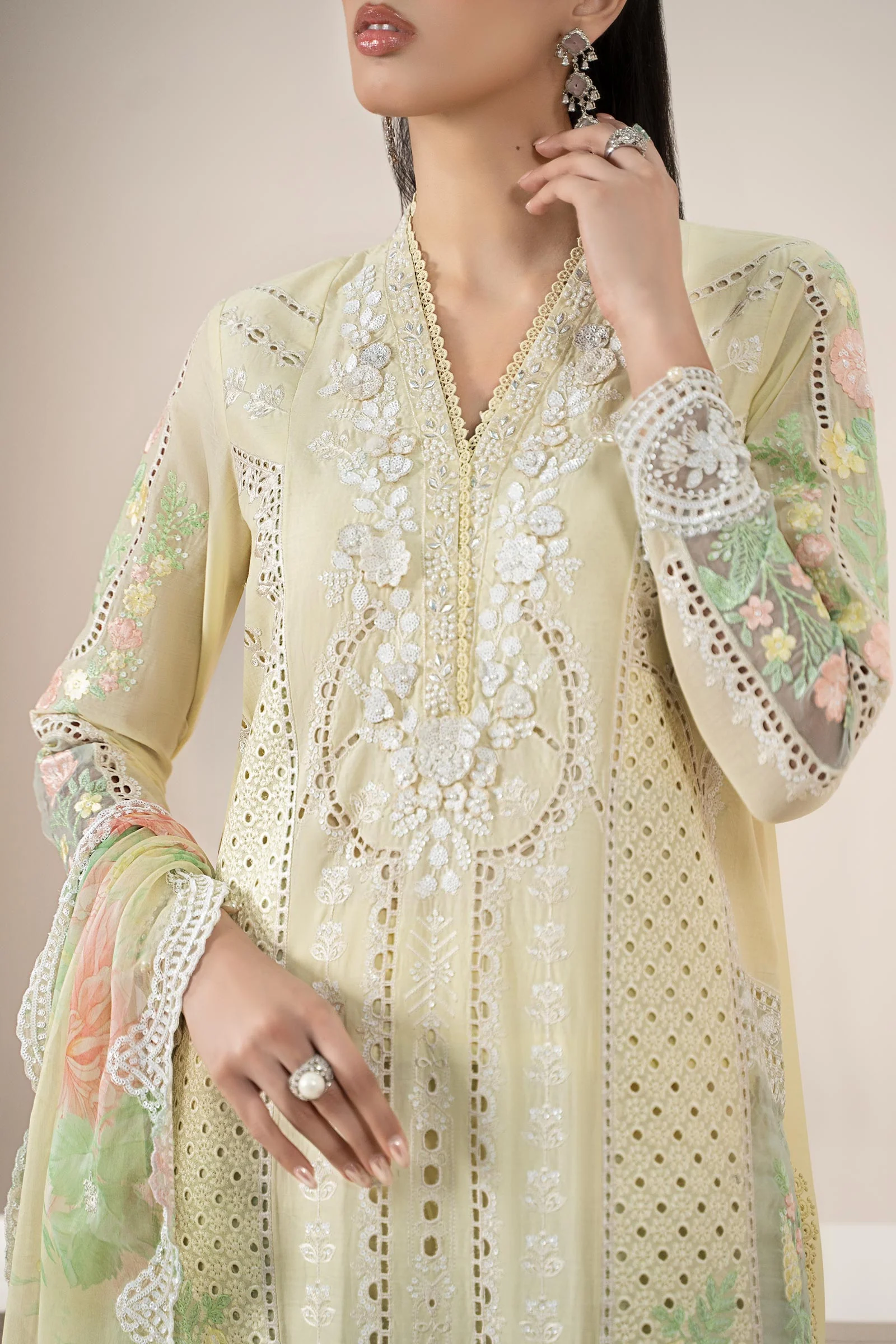 3 Piece Embroidered Lawn Suit | ELS-25-04 - Image 3
