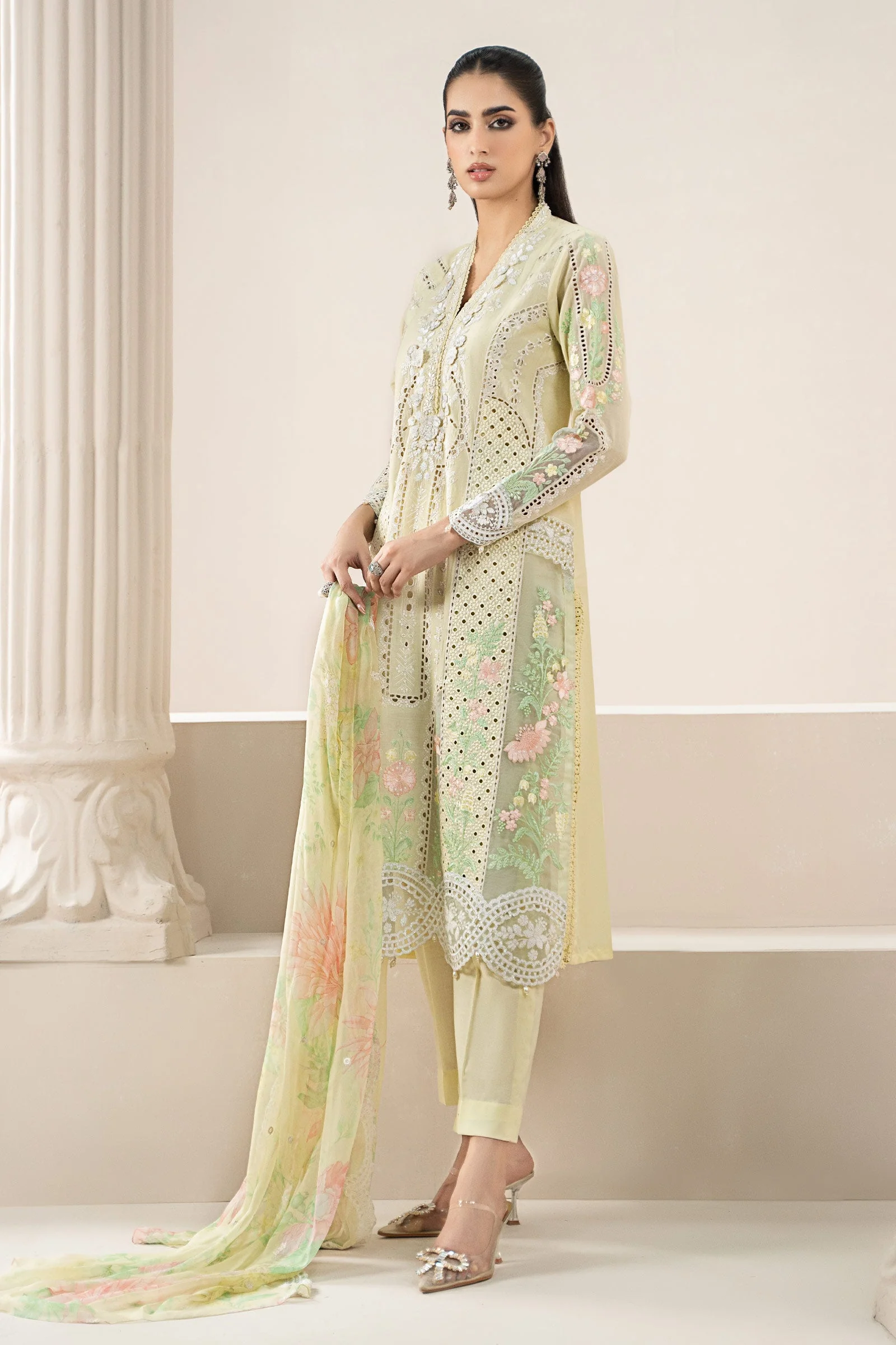 3 Piece Embroidered Lawn Suit | ELS-25-04 - Image 6