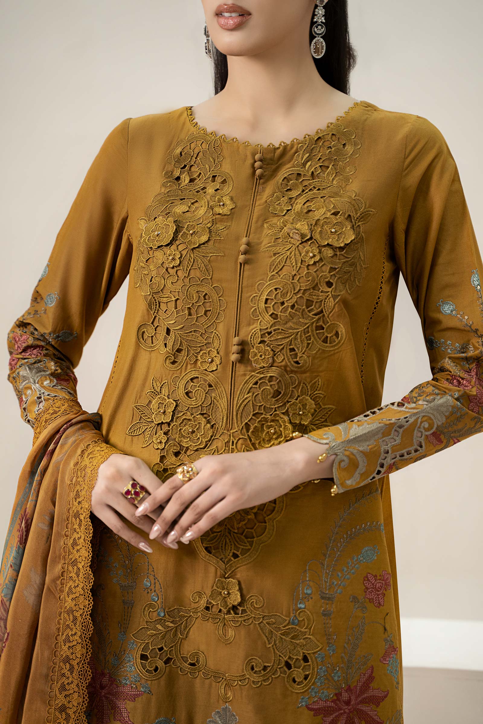 3 Piece Embroidered Lawn Suit | ELS-25-06 - Image 4