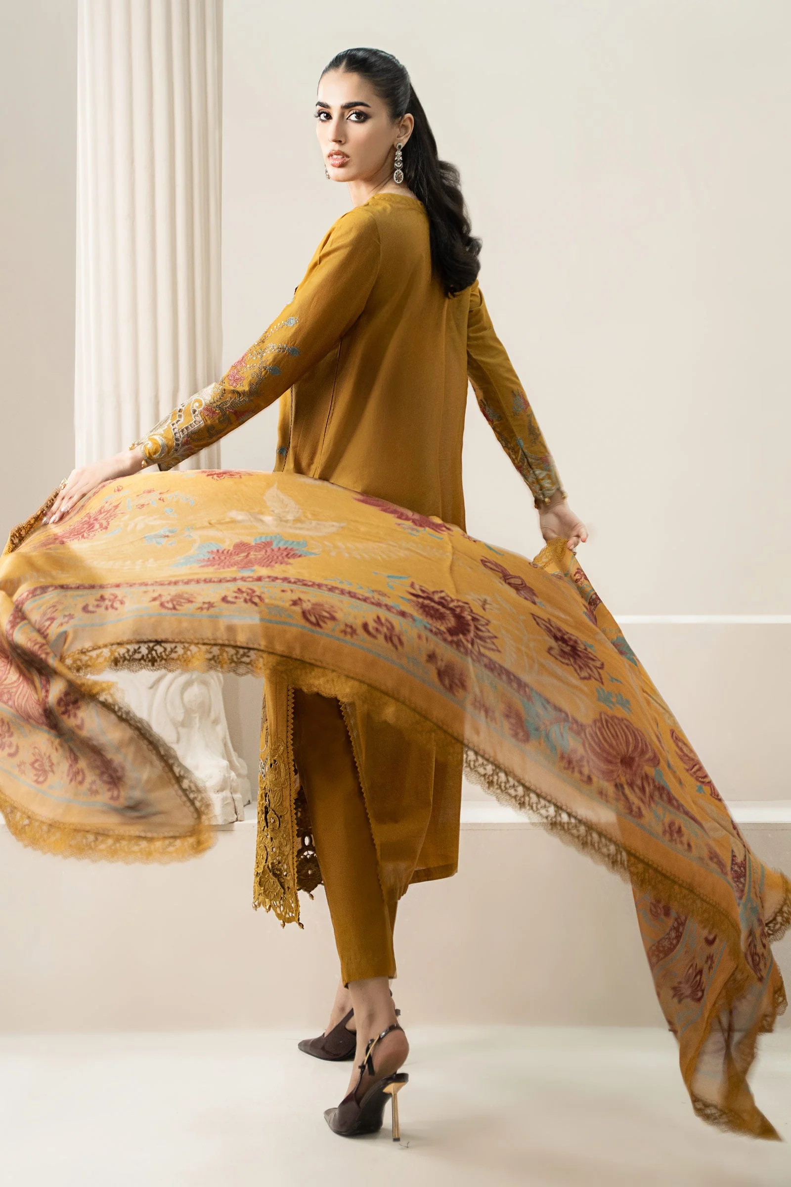 3 Piece Embroidered Lawn Suit | ELS-25-06 - Image 7