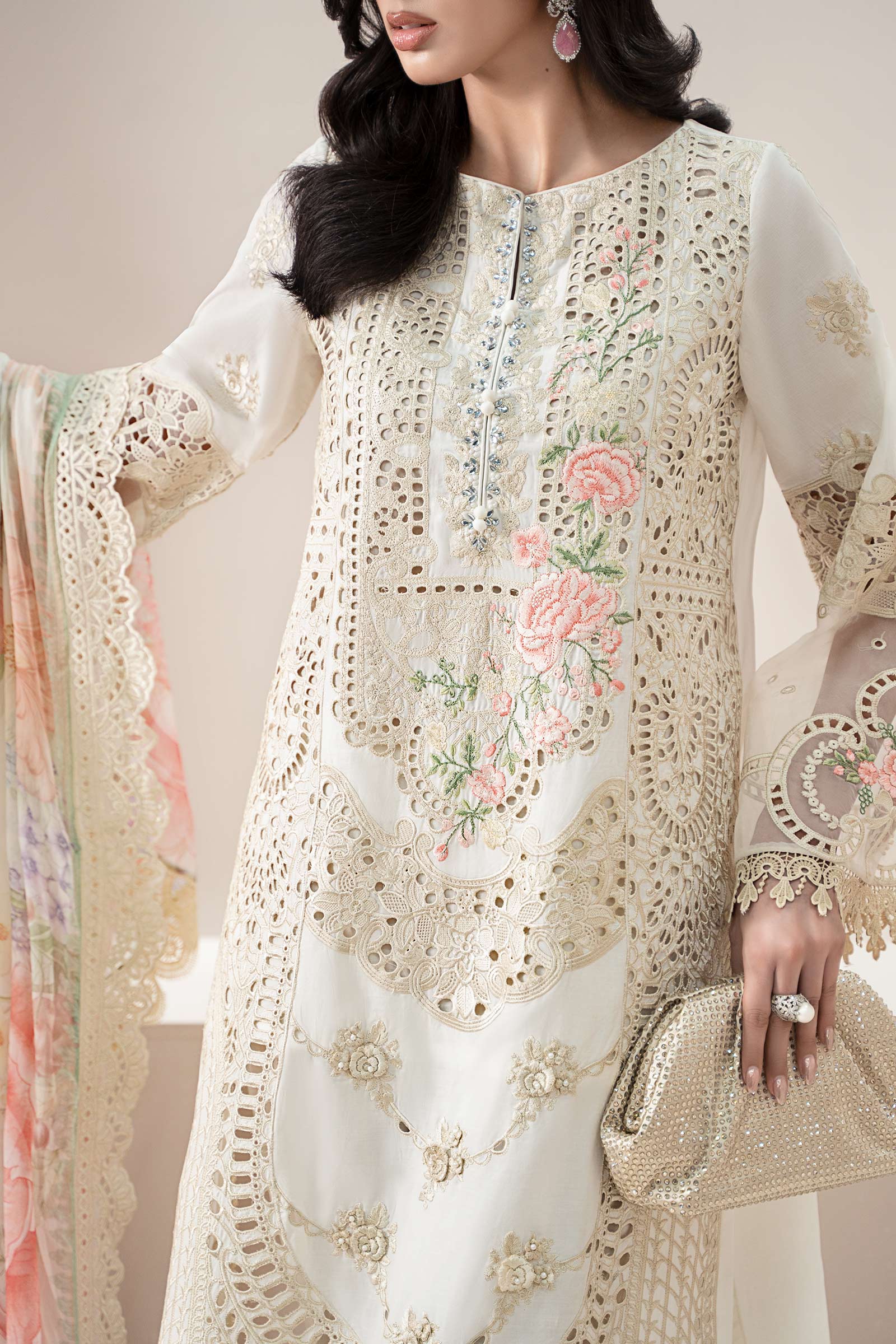 3 Piece Embroidered Lawn Suit | ELS-25-07 - Image 3