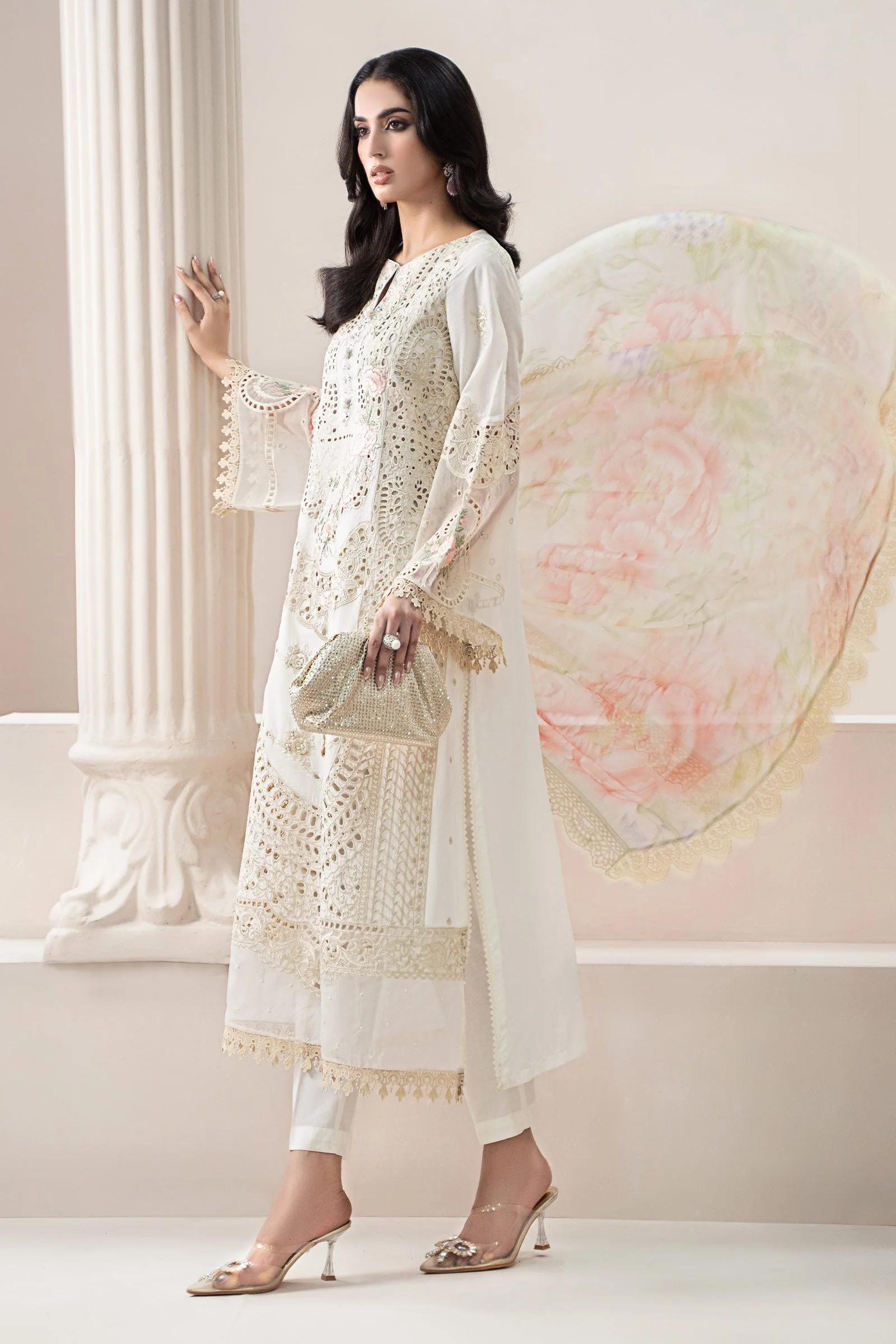 3 Piece Embroidered Lawn Suit | ELS-25-07 - Image 5
