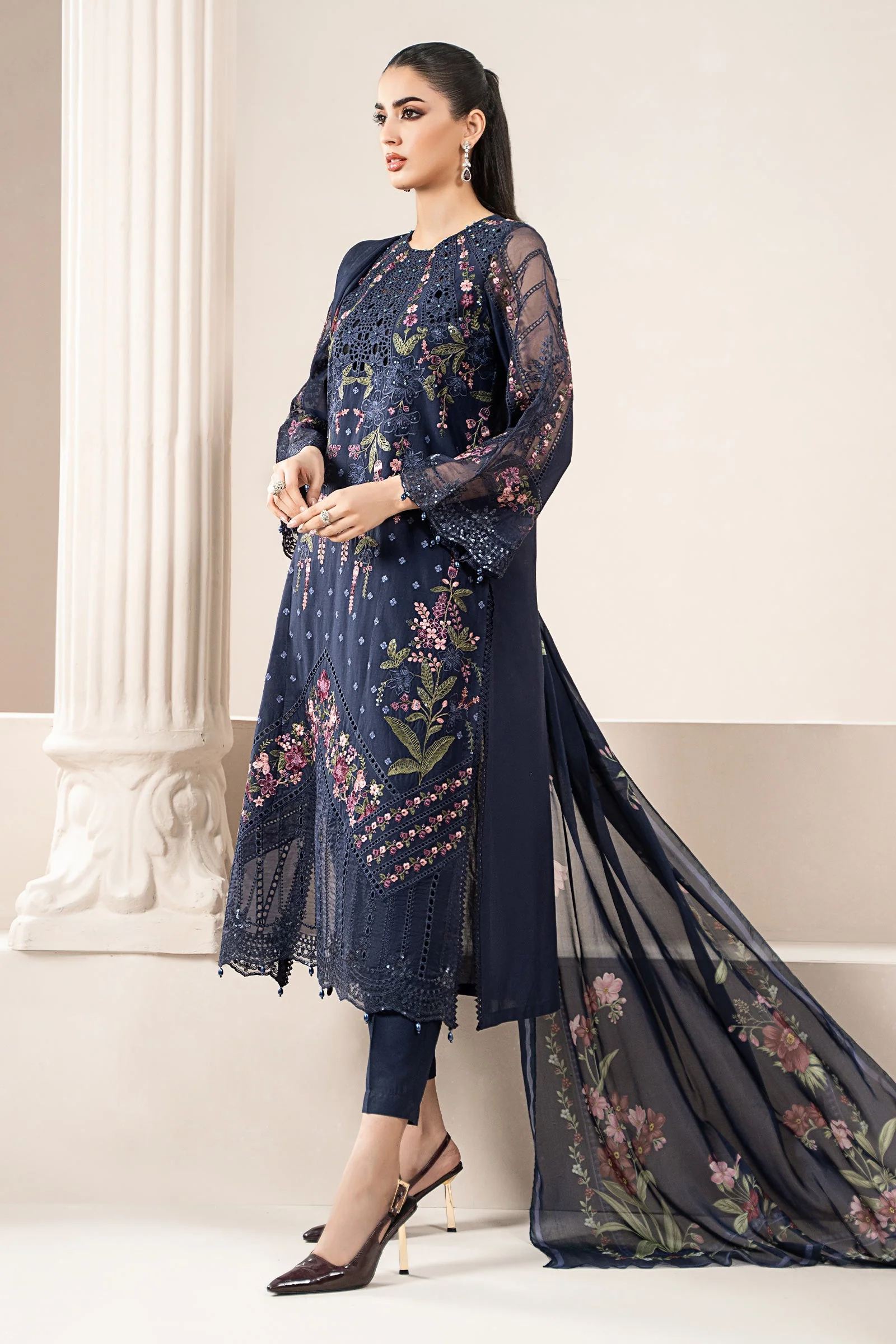 3 Piece Embroidered Lawn Suit | ELS-25-10 - Image 5
