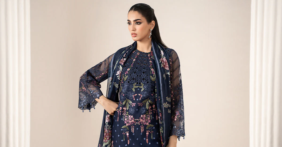 3 Piece Embroidered Lawn Suit | ELS-25-10 - Image 7