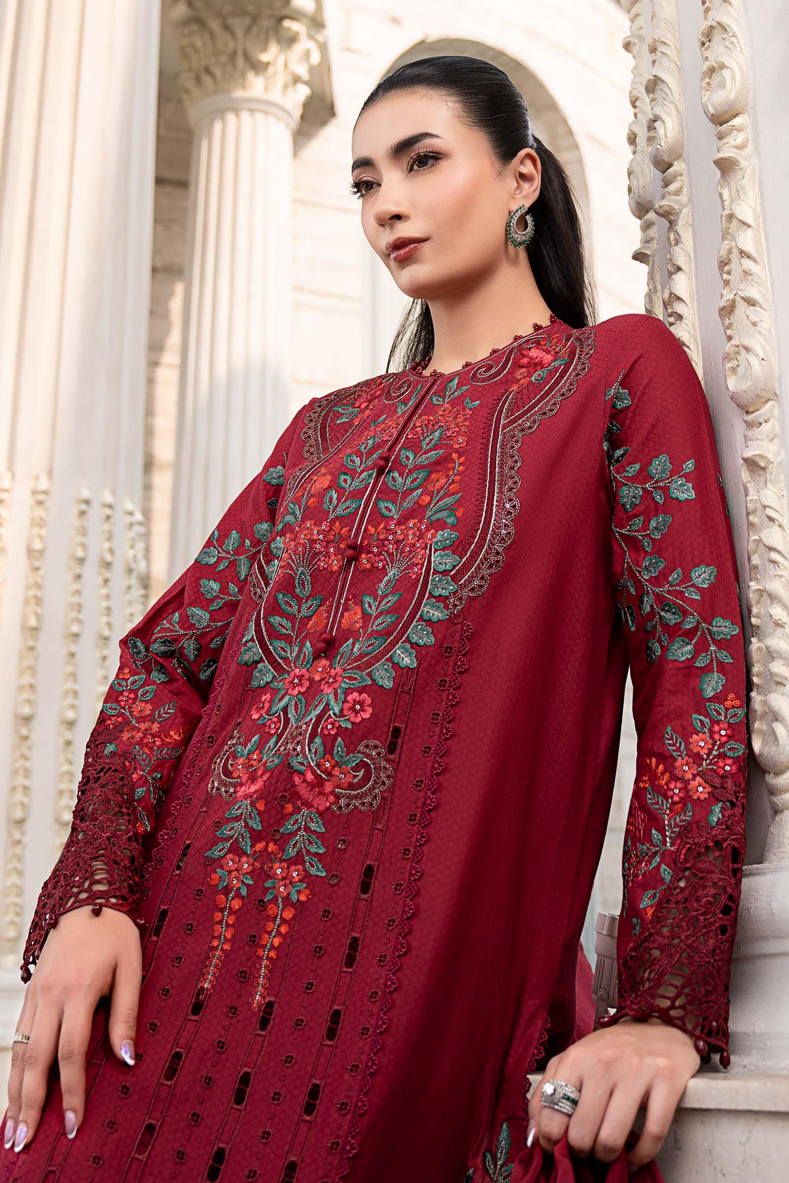 3 Piece Embroidered Jacquard Lawn Suit - Image 2