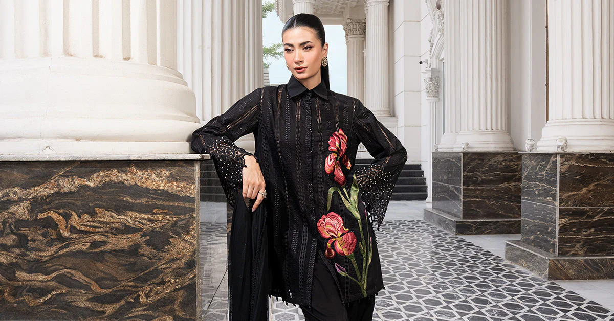 3 Piece Embroidered Lawn Suit - Image 14