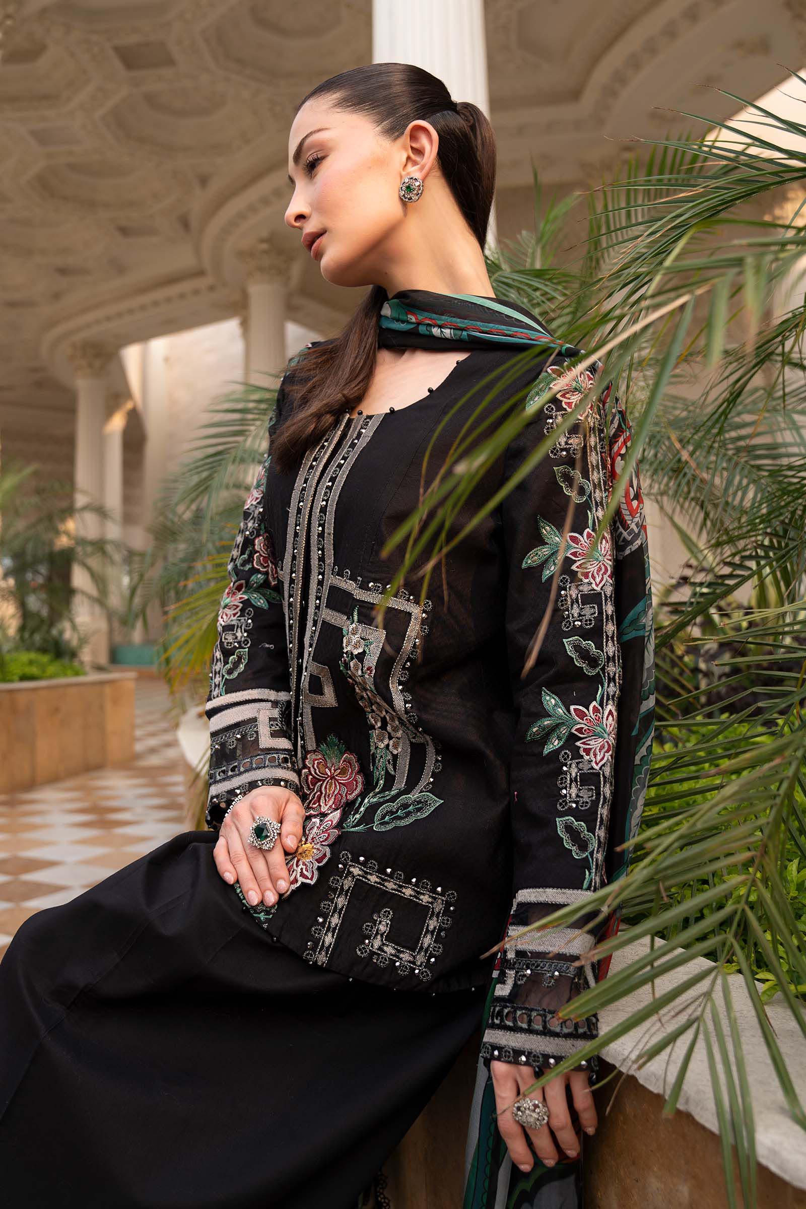 3 Piece Embroidered Jacquard Lawn Suit - Image 5