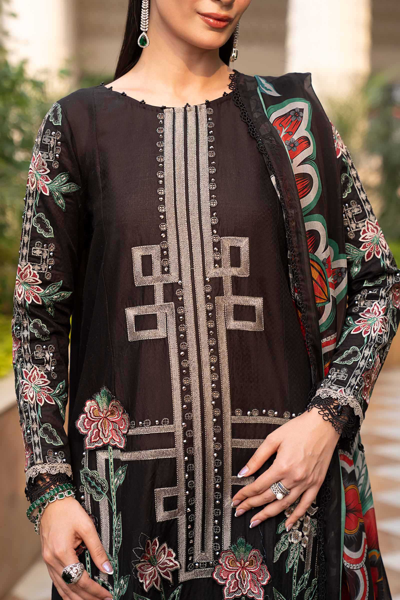 3 Piece Embroidered Jacquard Lawn Suit - Image 4