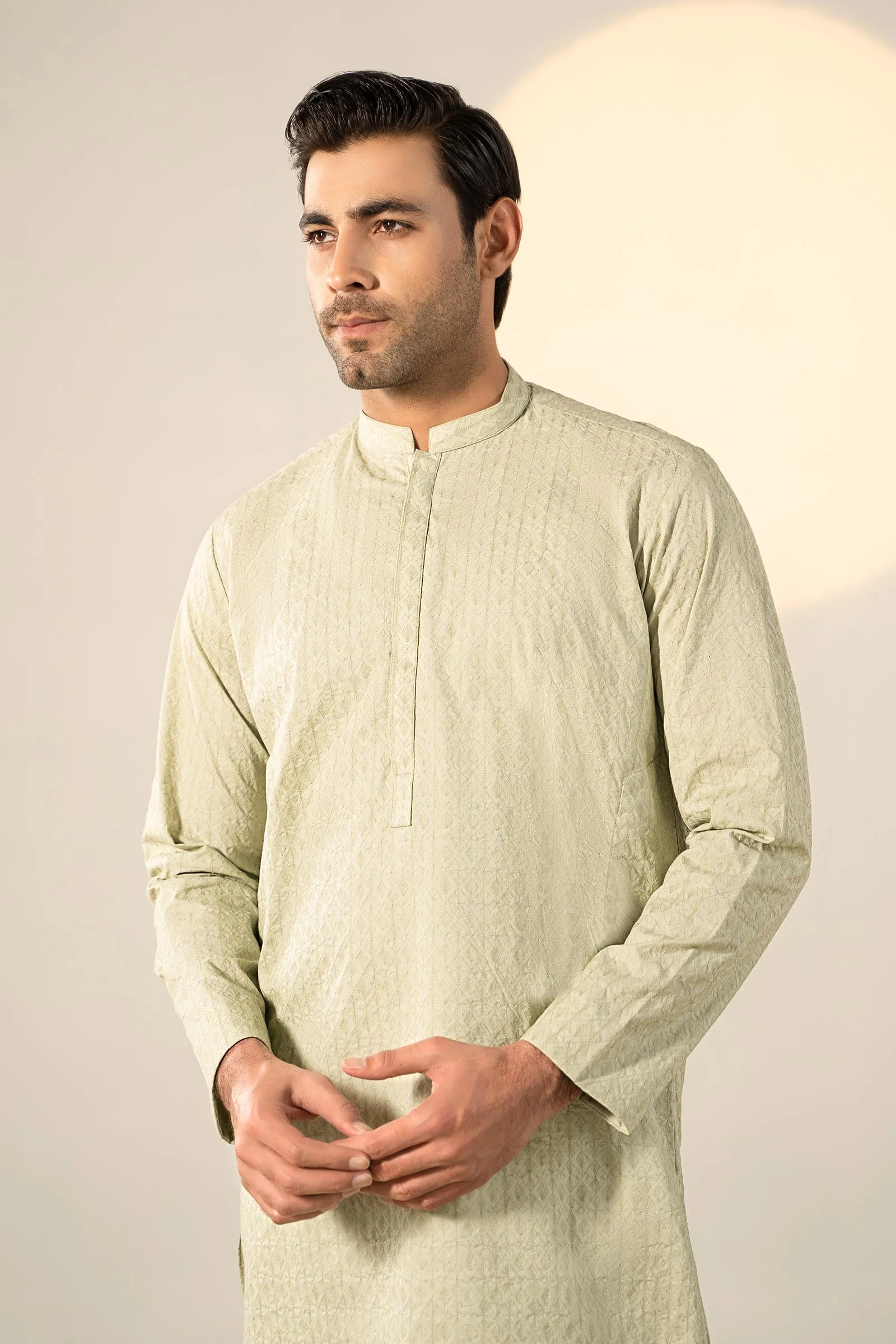 Embroidered Cotton Kurta - Image 4