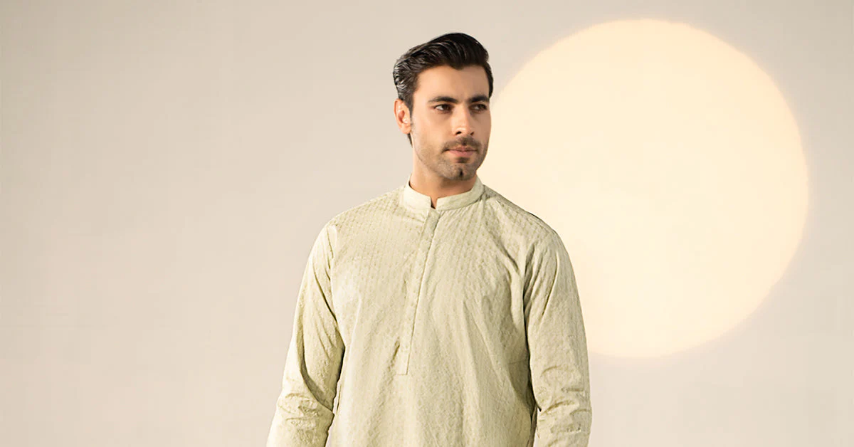 Embroidered Cotton Kurta - Image 7