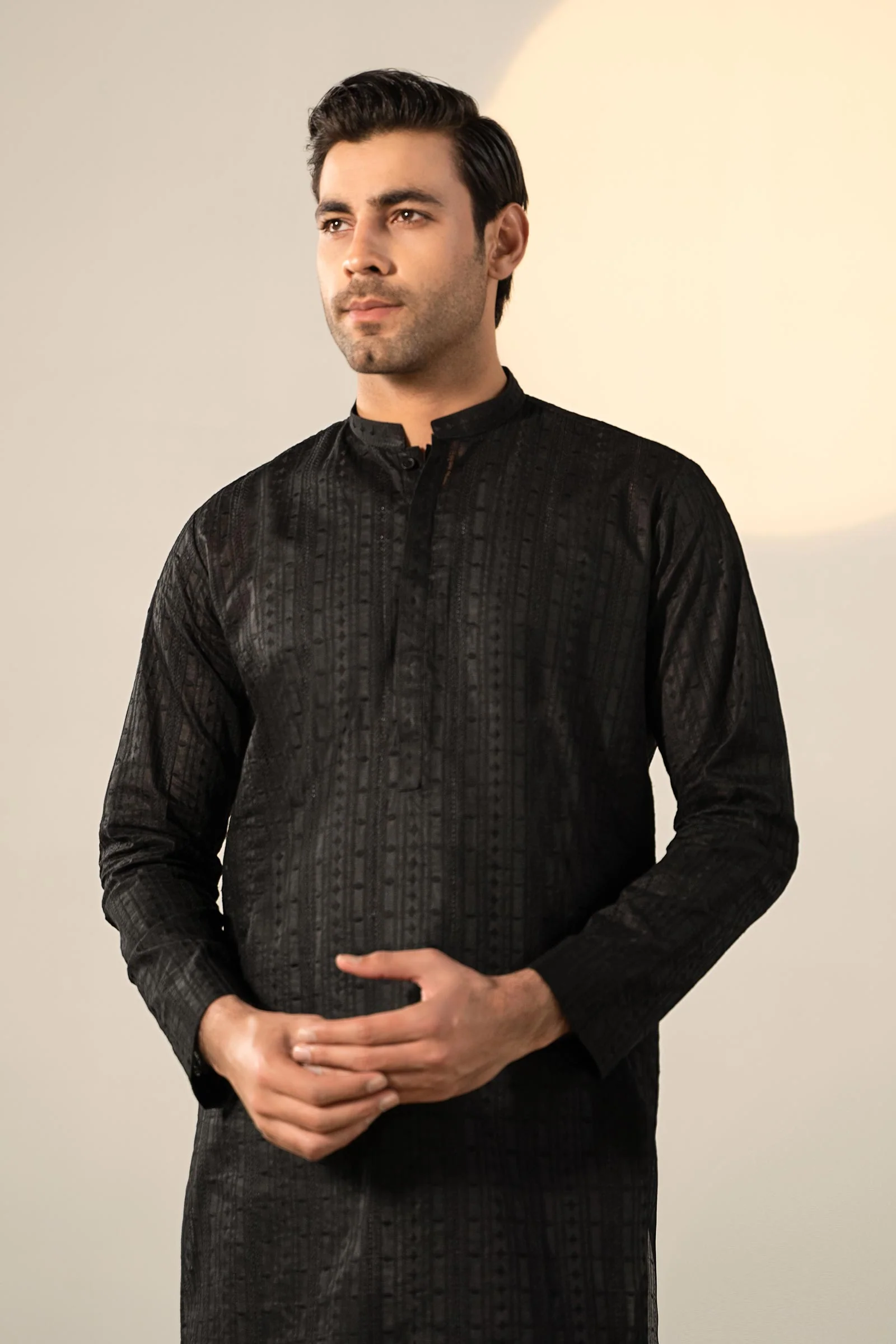 Embroidered Cotton Kurta - Image 6