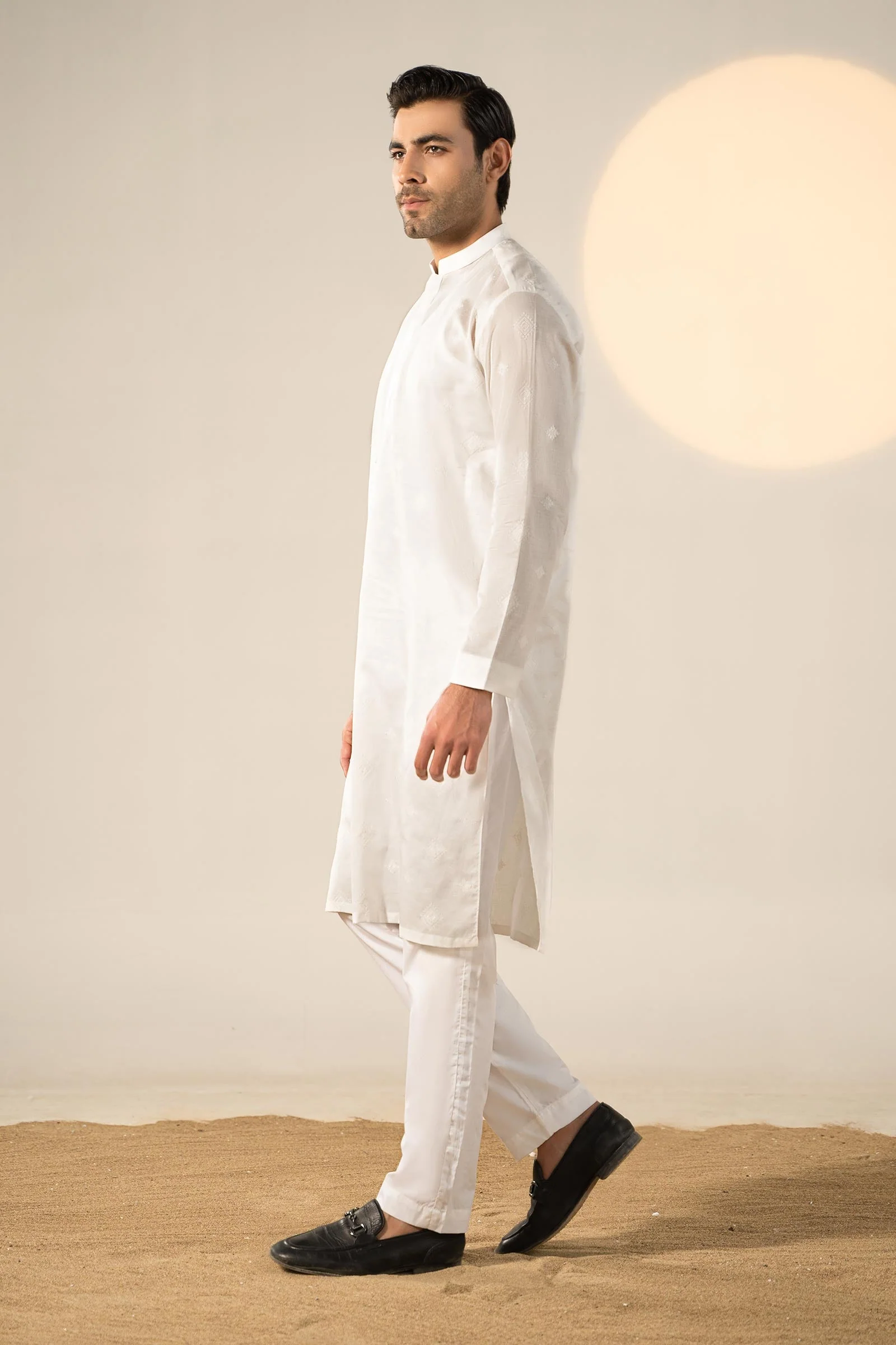 Embroidered Cotton Kurta - Image 7