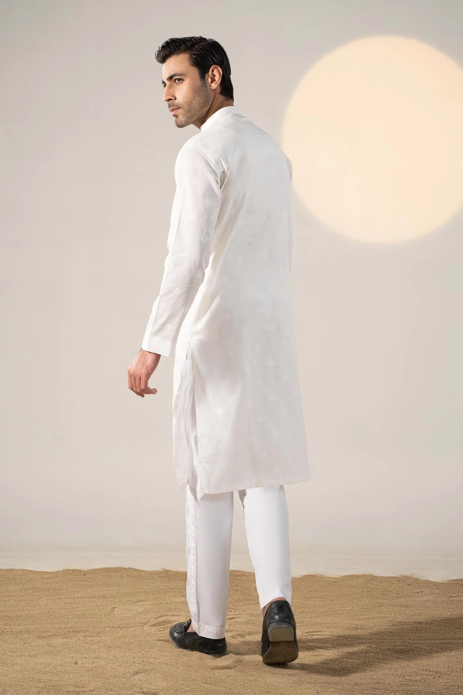 Embroidered Cotton Kurta - Image 8