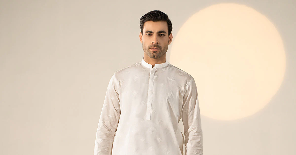 Embroidered Cotton Kurta - Image 9