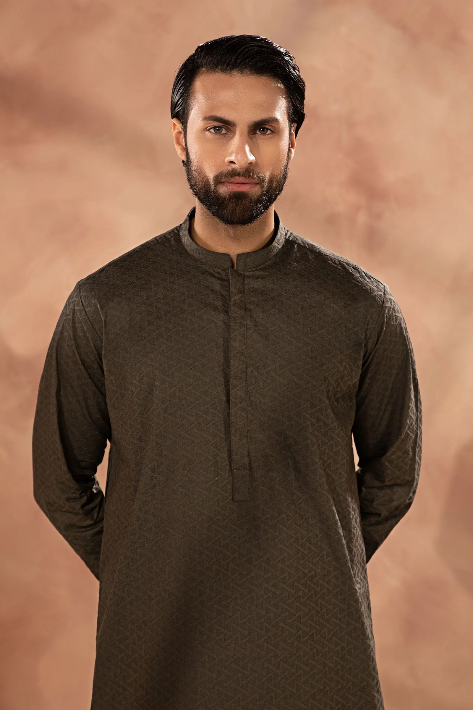 Embroidered Cotton Kurta - Image 2
