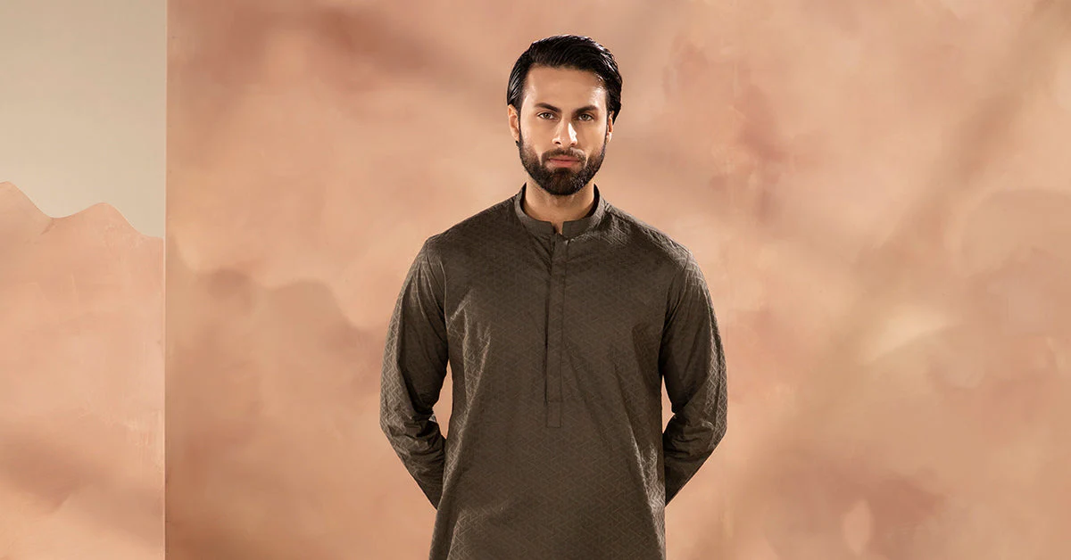 Embroidered Cotton Kurta - Image 4
