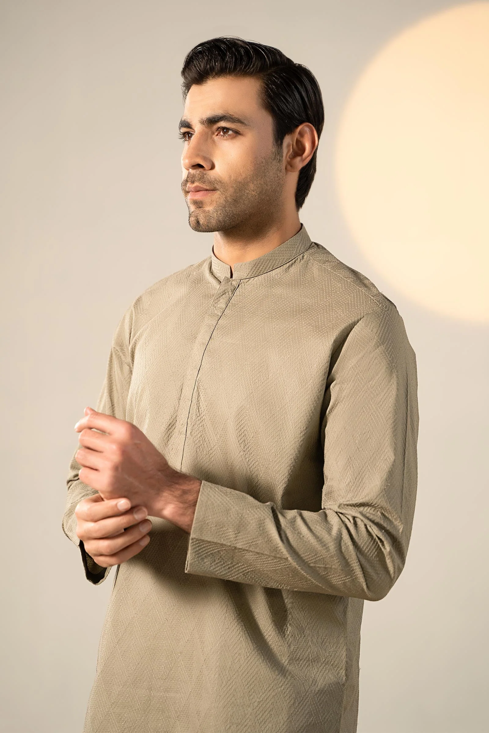 Embroidered Cotton Kurta - Image 2