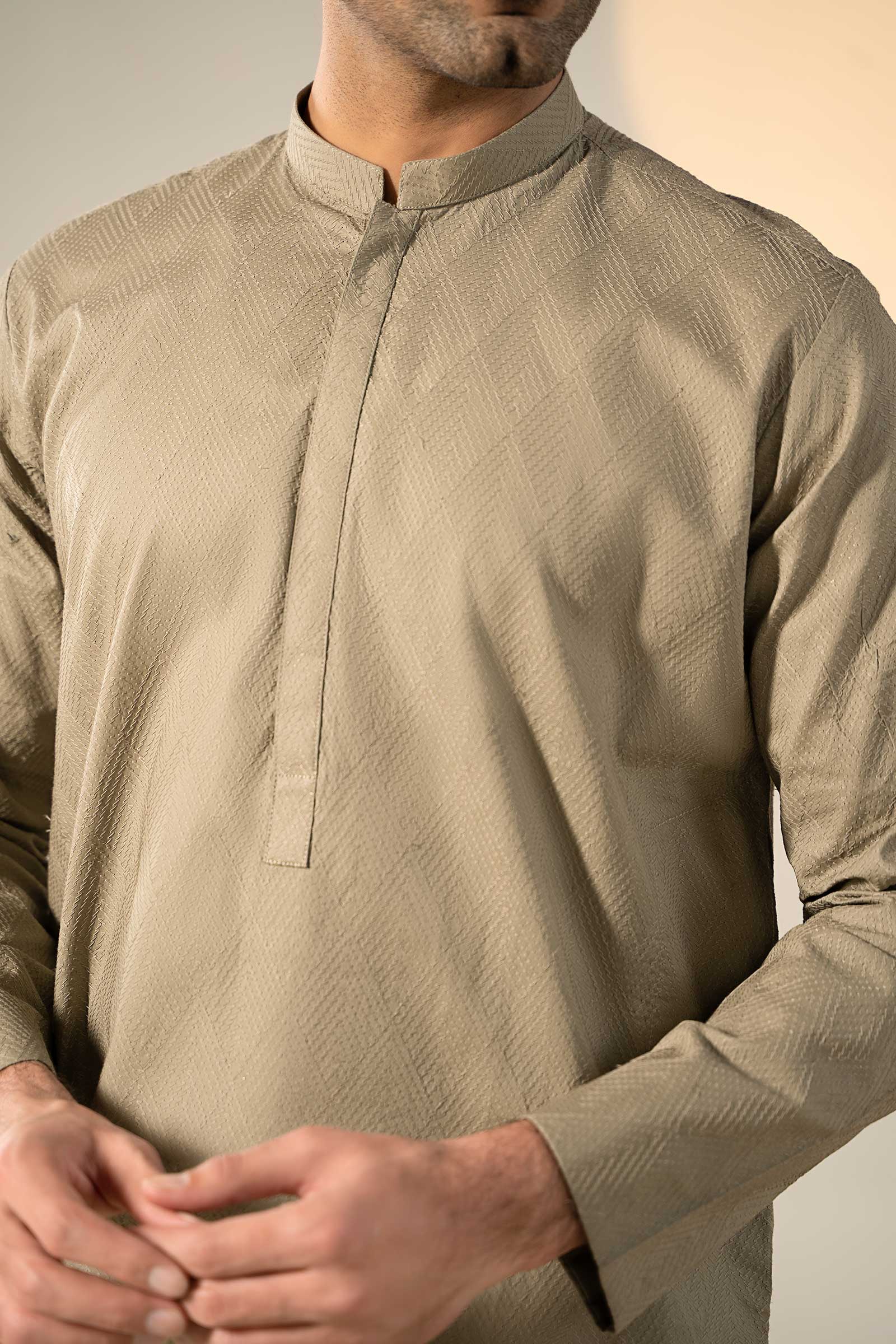 Embroidered Cotton Kurta - Image 3