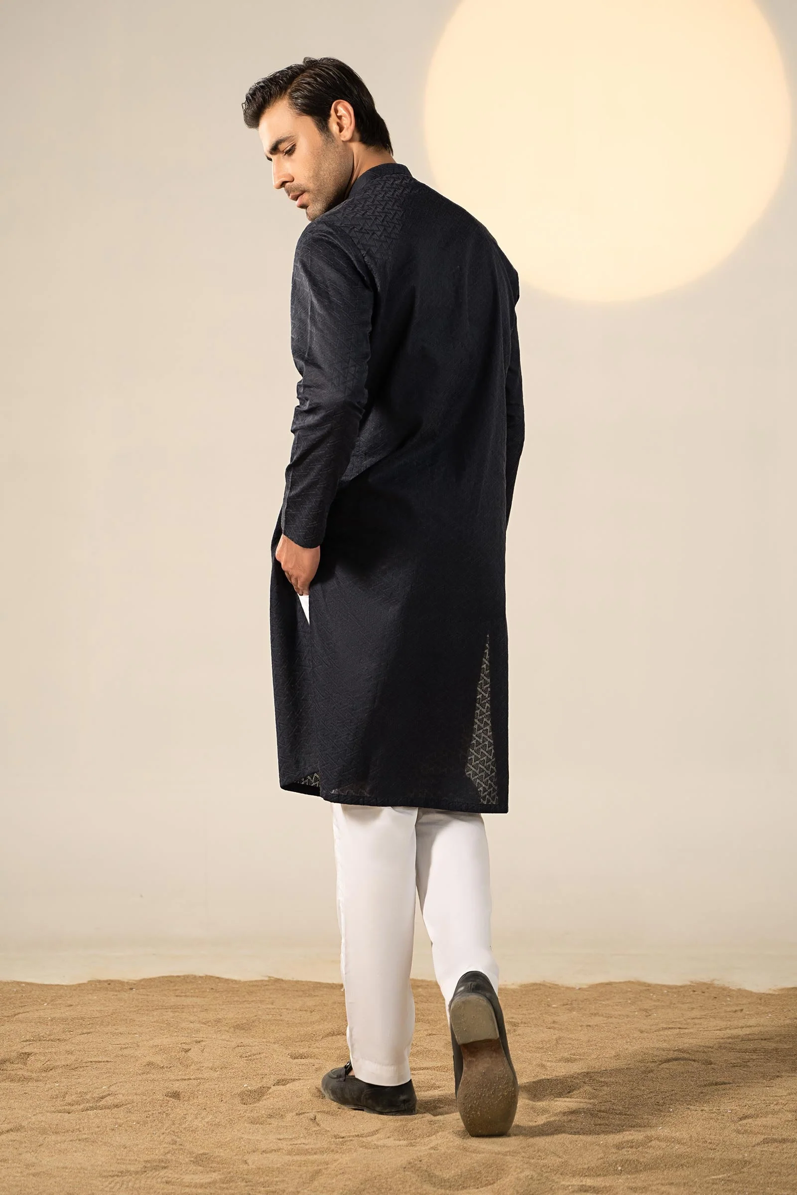 Embroidered Cotton Kurta - Image 5