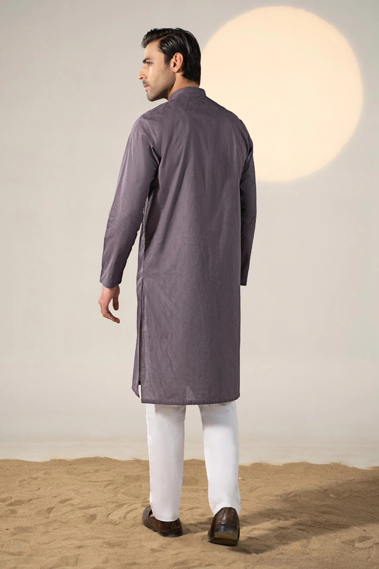 Embroidered Cotton Kurta - Image 6
