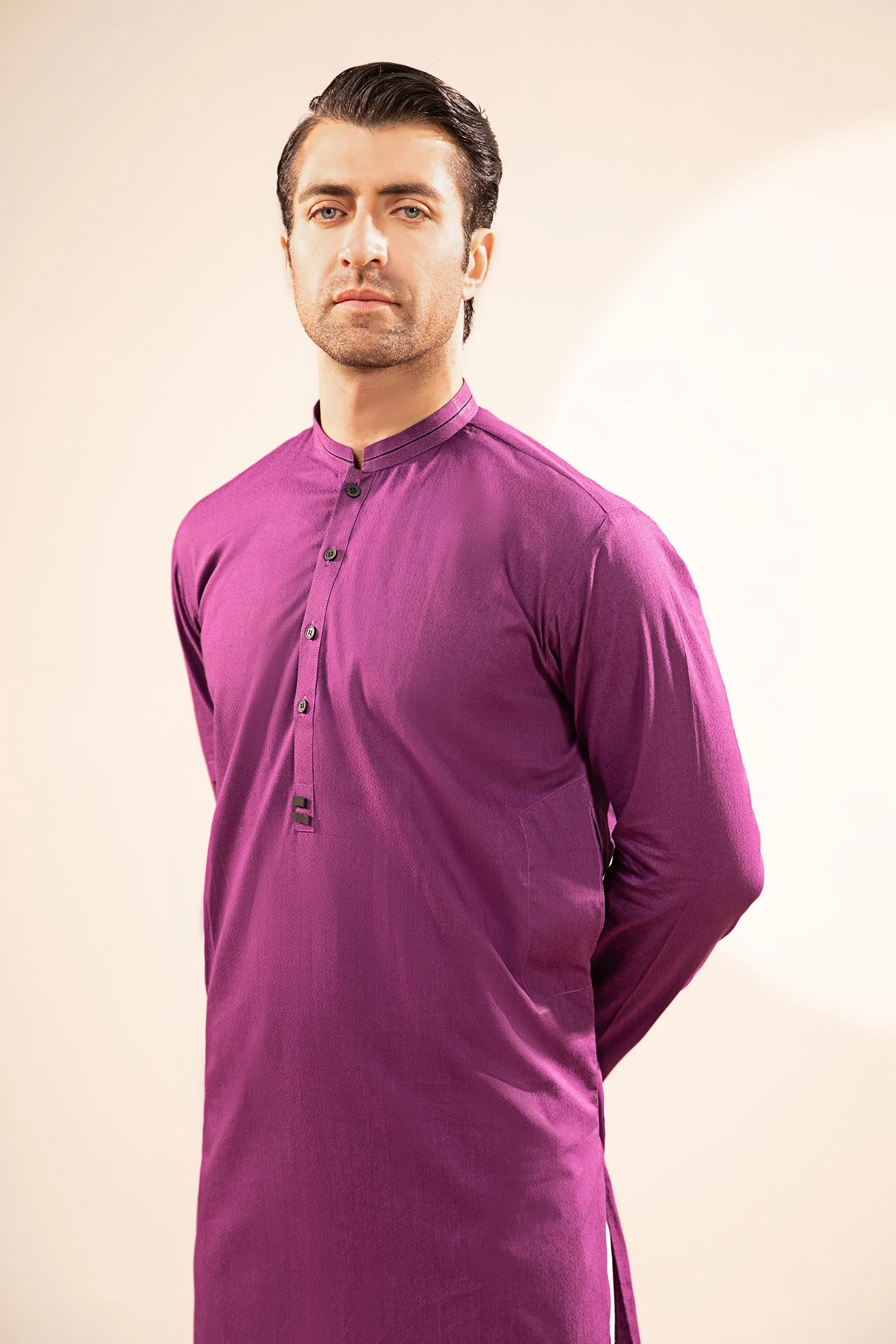 Self Dobby Kurta - Image 4