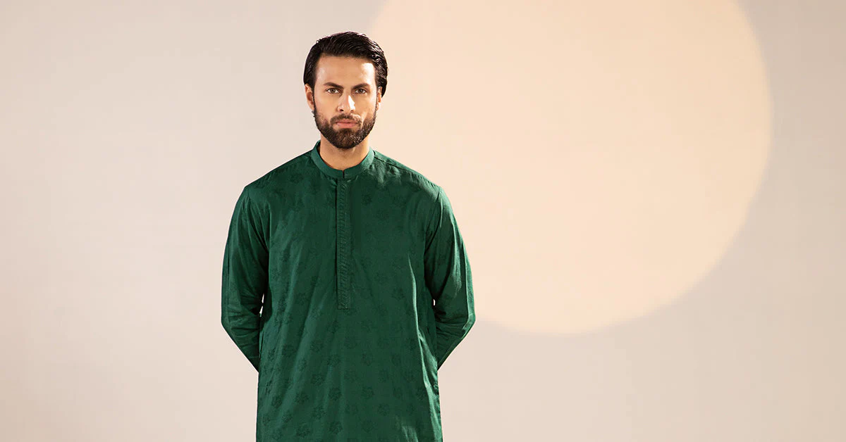 Self Dobby Kurta - Image 3