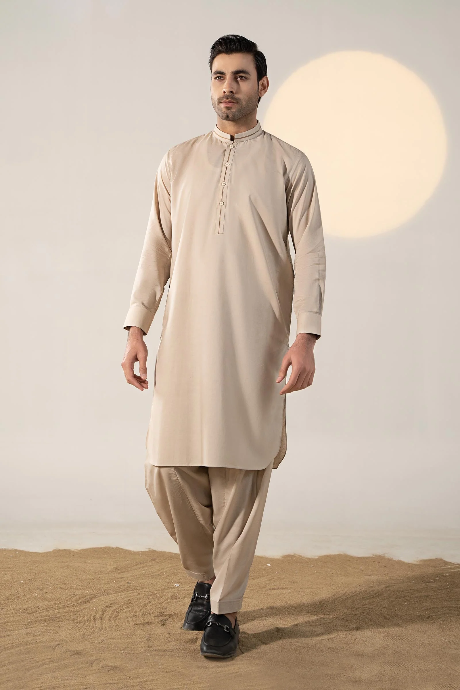 Dyed Cotton Silk Suit