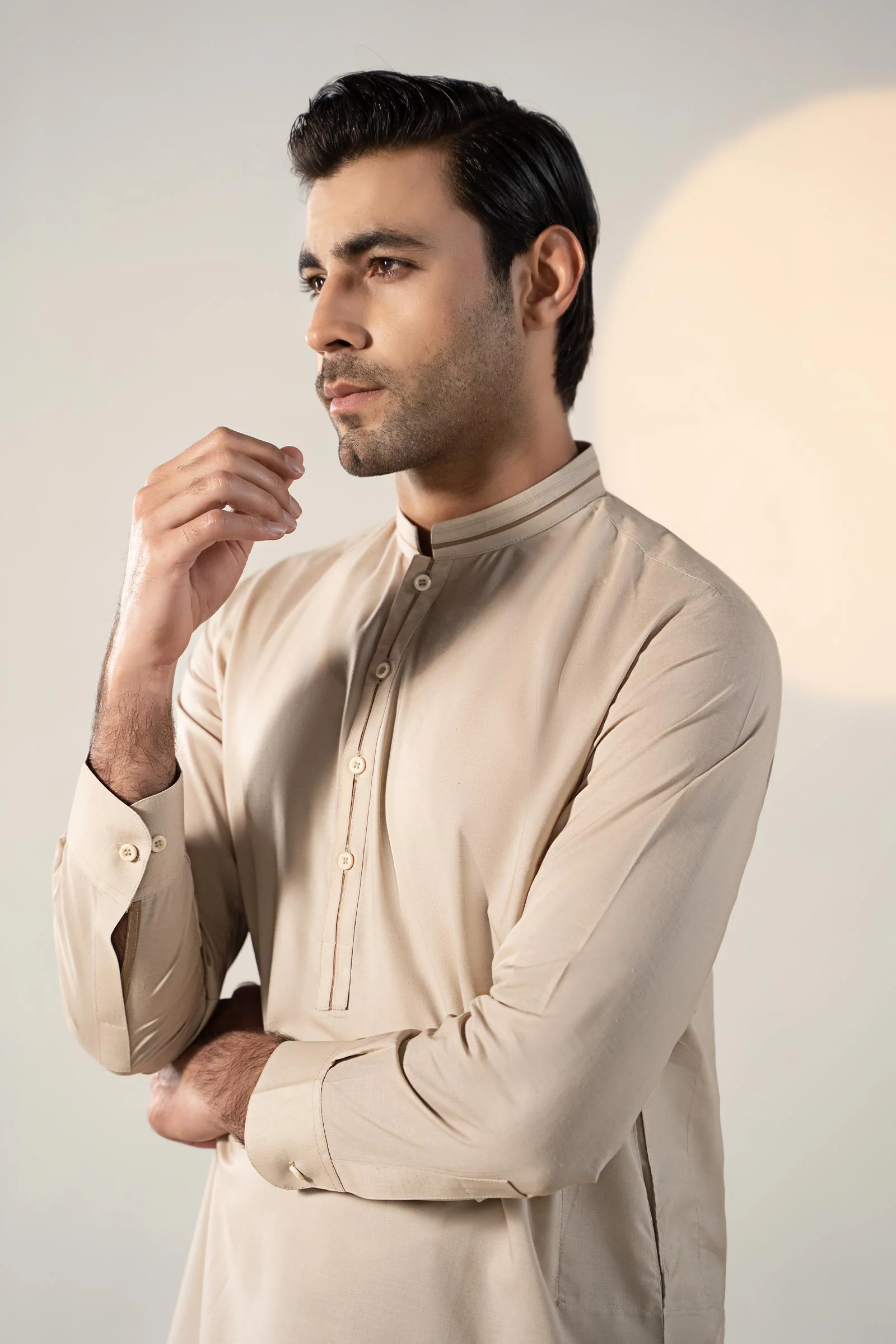 Dyed Cotton Silk Suit - Image 3