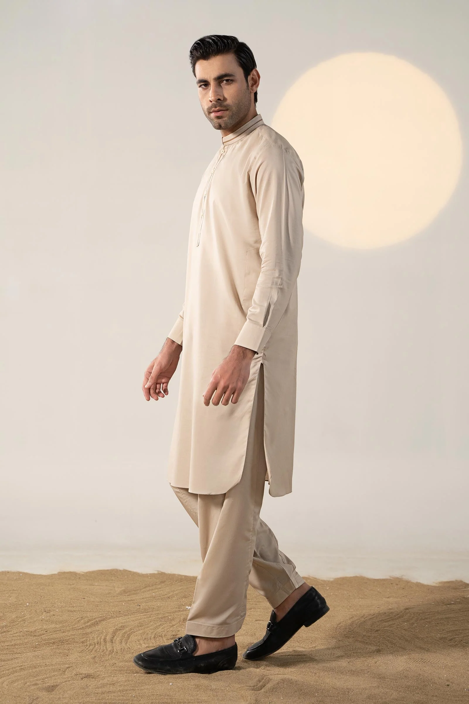 Dyed Cotton Silk Suit - Image 5