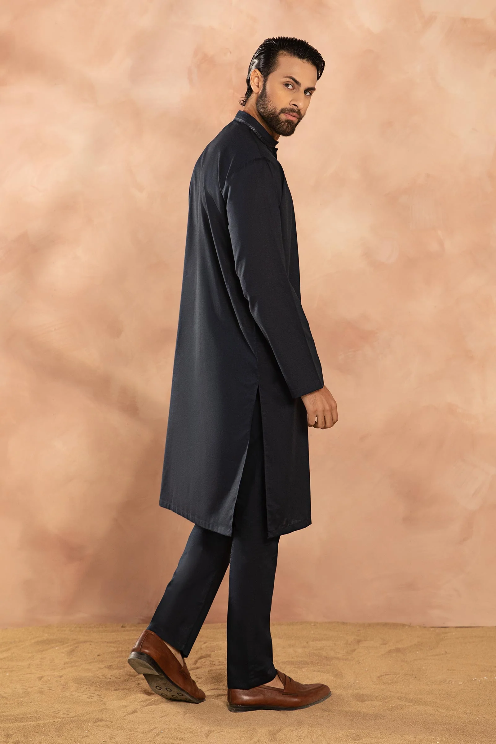 Embroidered Cotton Silk Suit - Image 2
