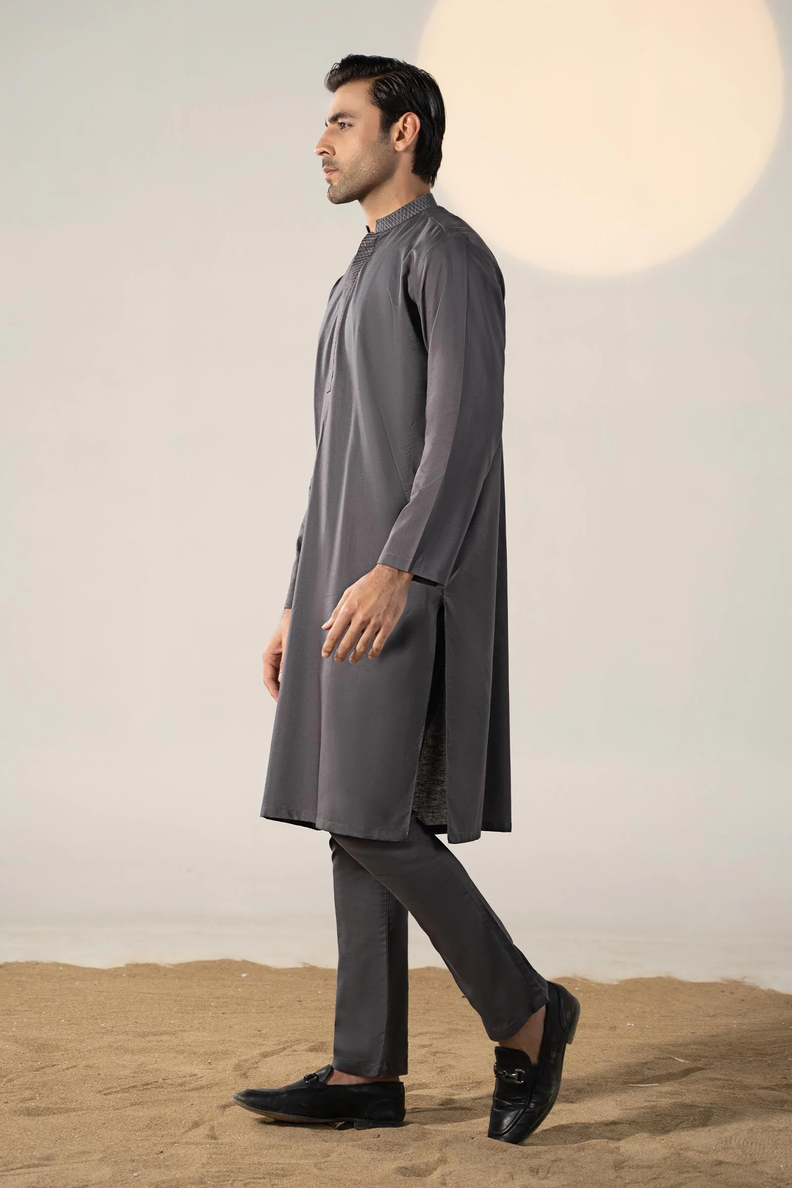 Dyed Cotton Silk Suit - Image 4