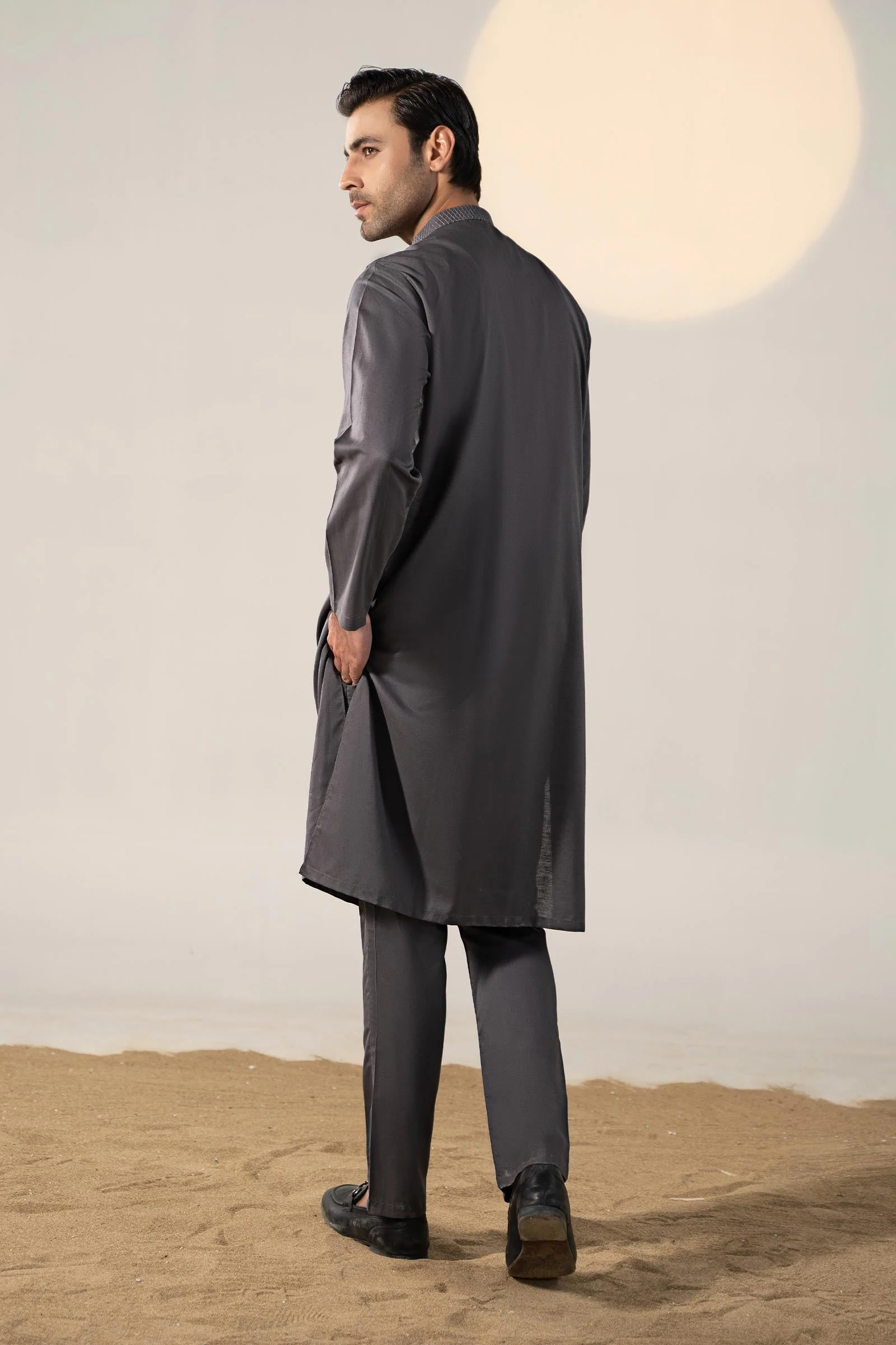 Dyed Cotton Silk Suit - Image 5