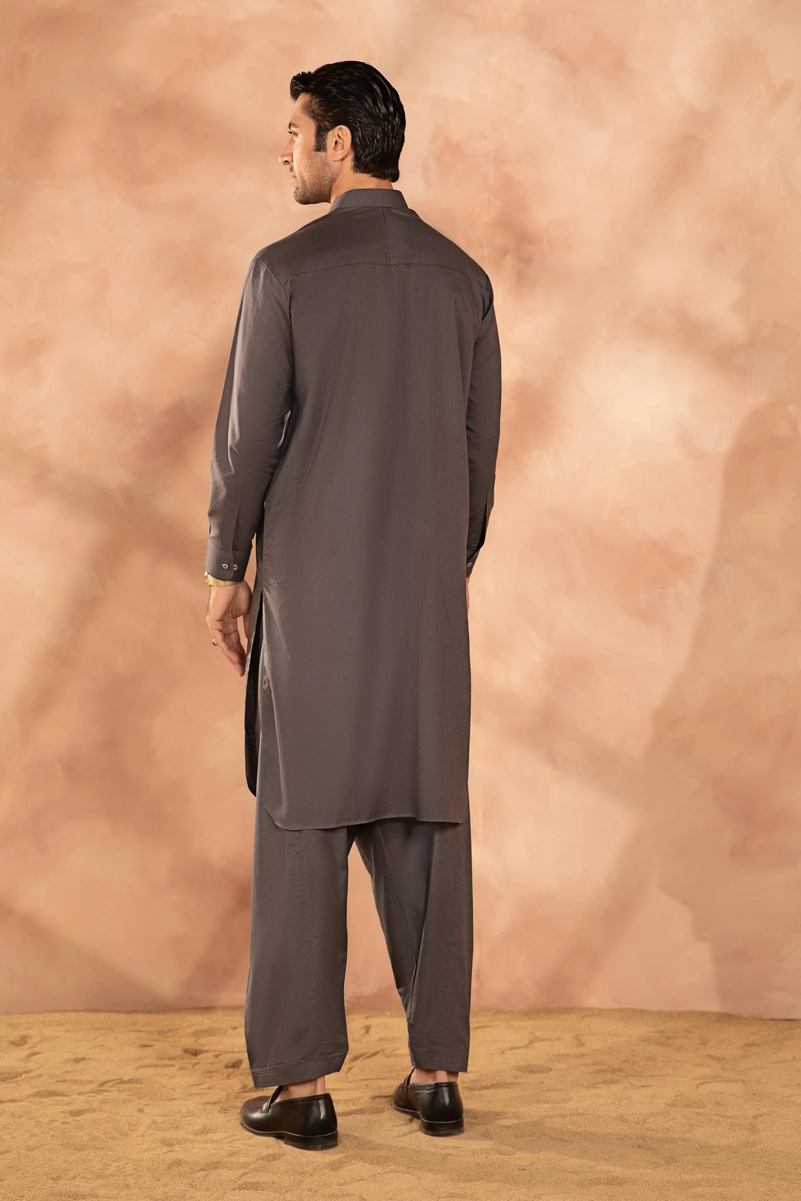 Dyed Cotton Silk Suit - Image 6