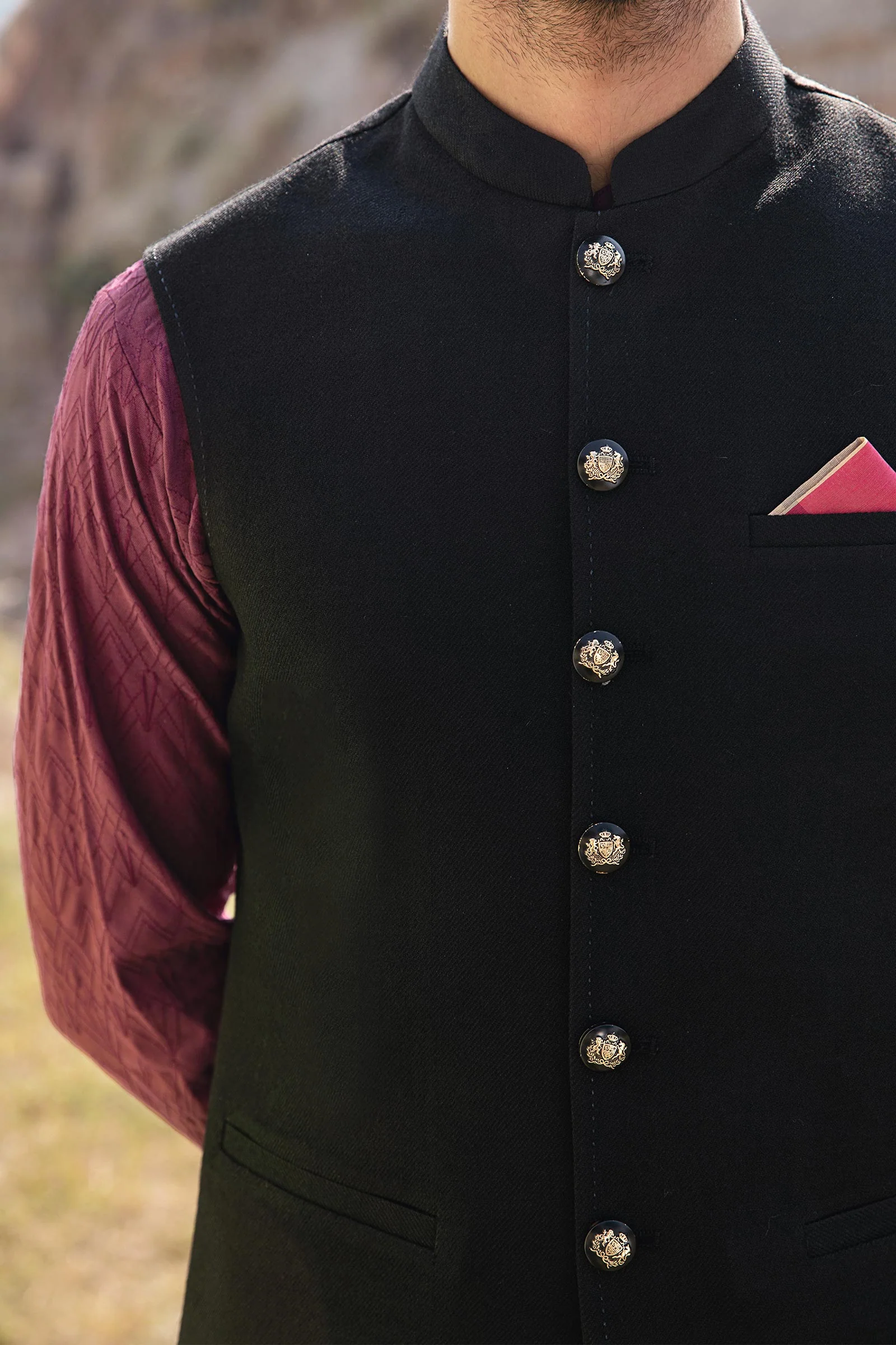 Waistcoat Black GTS-W23-13 - Image 3