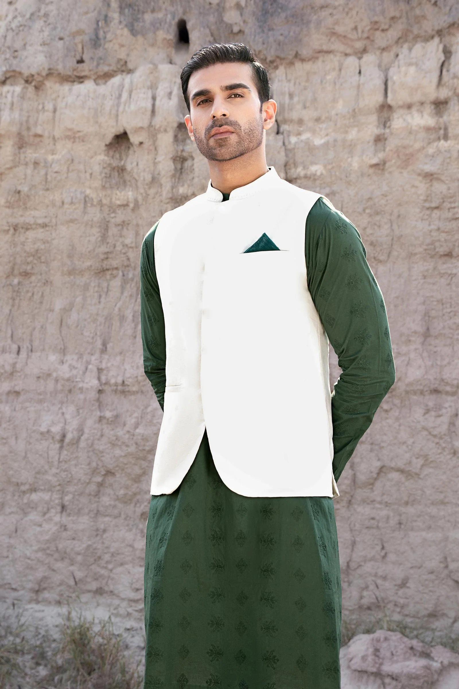 Waistcoat White GTS-W23-14 - Image 2