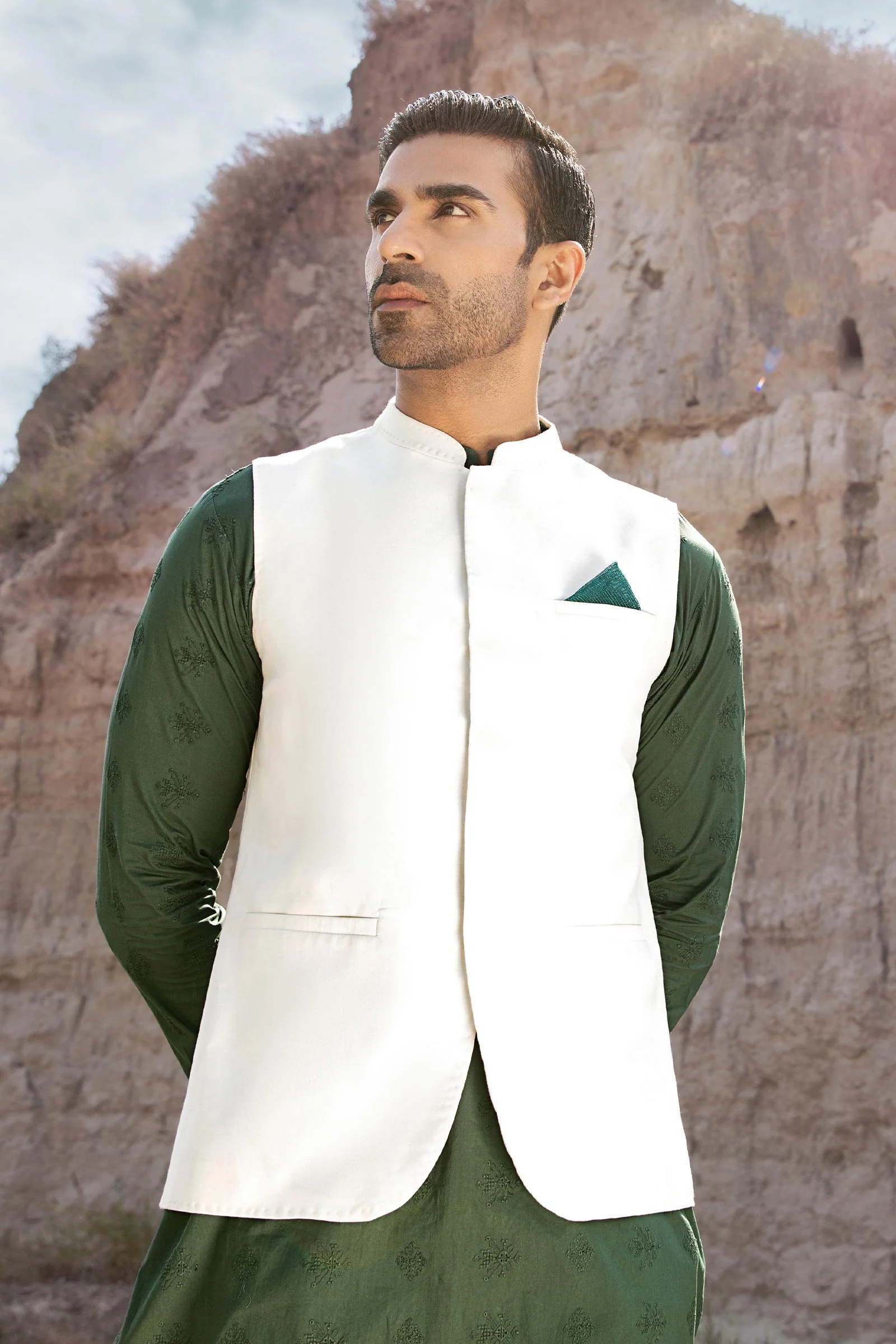 Waistcoat White GTS-W23-14 - Image 3