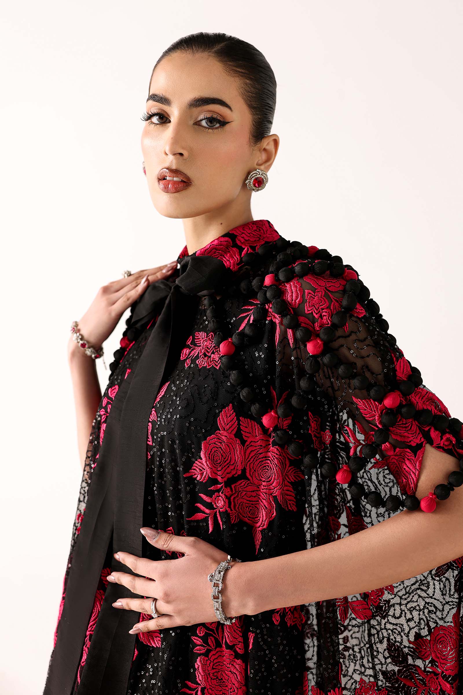 Embroidered Net Fabric (2Pcs) - Image 2