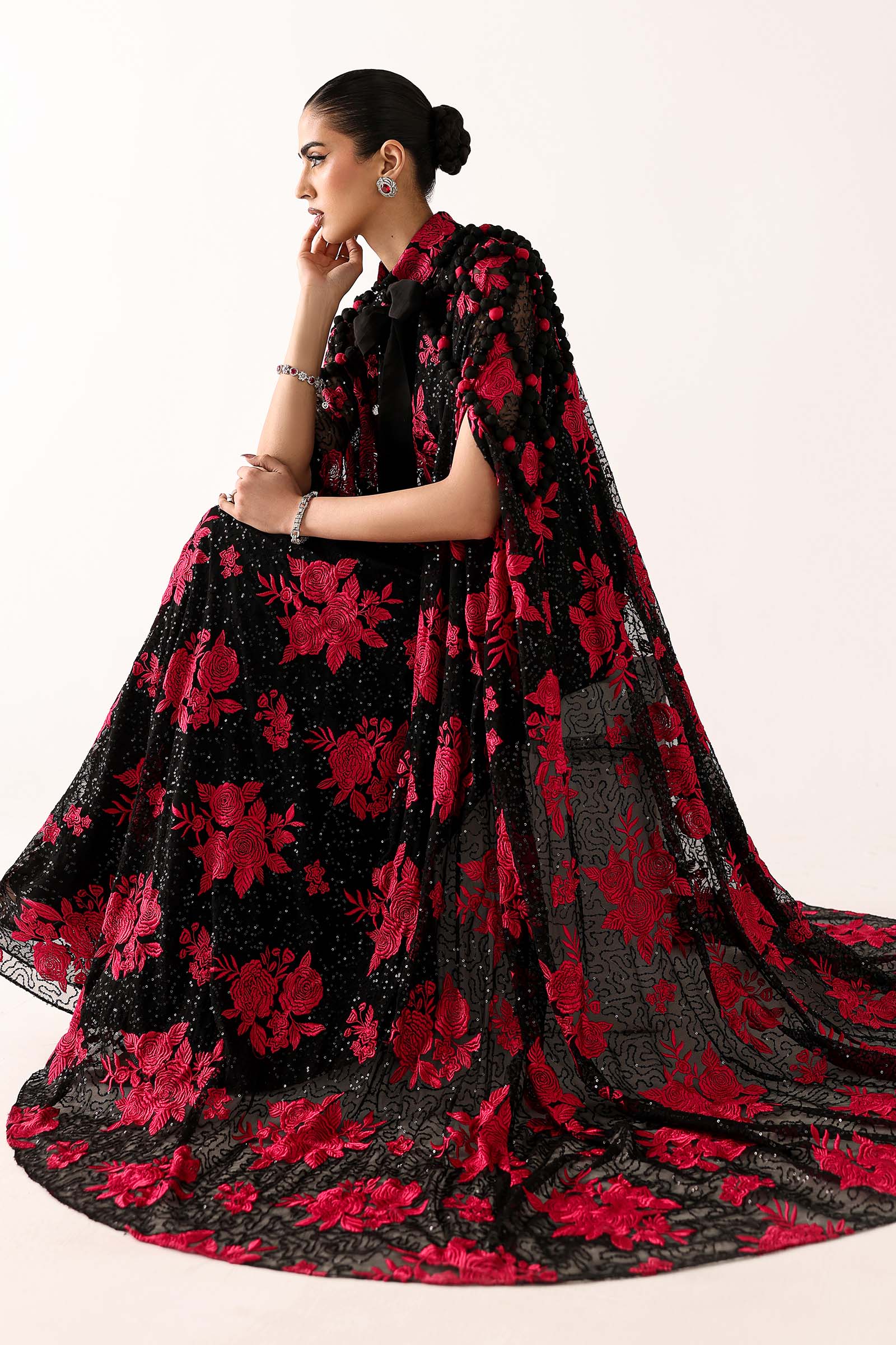 Embroidered Net Fabric (2Pcs) - Image 5