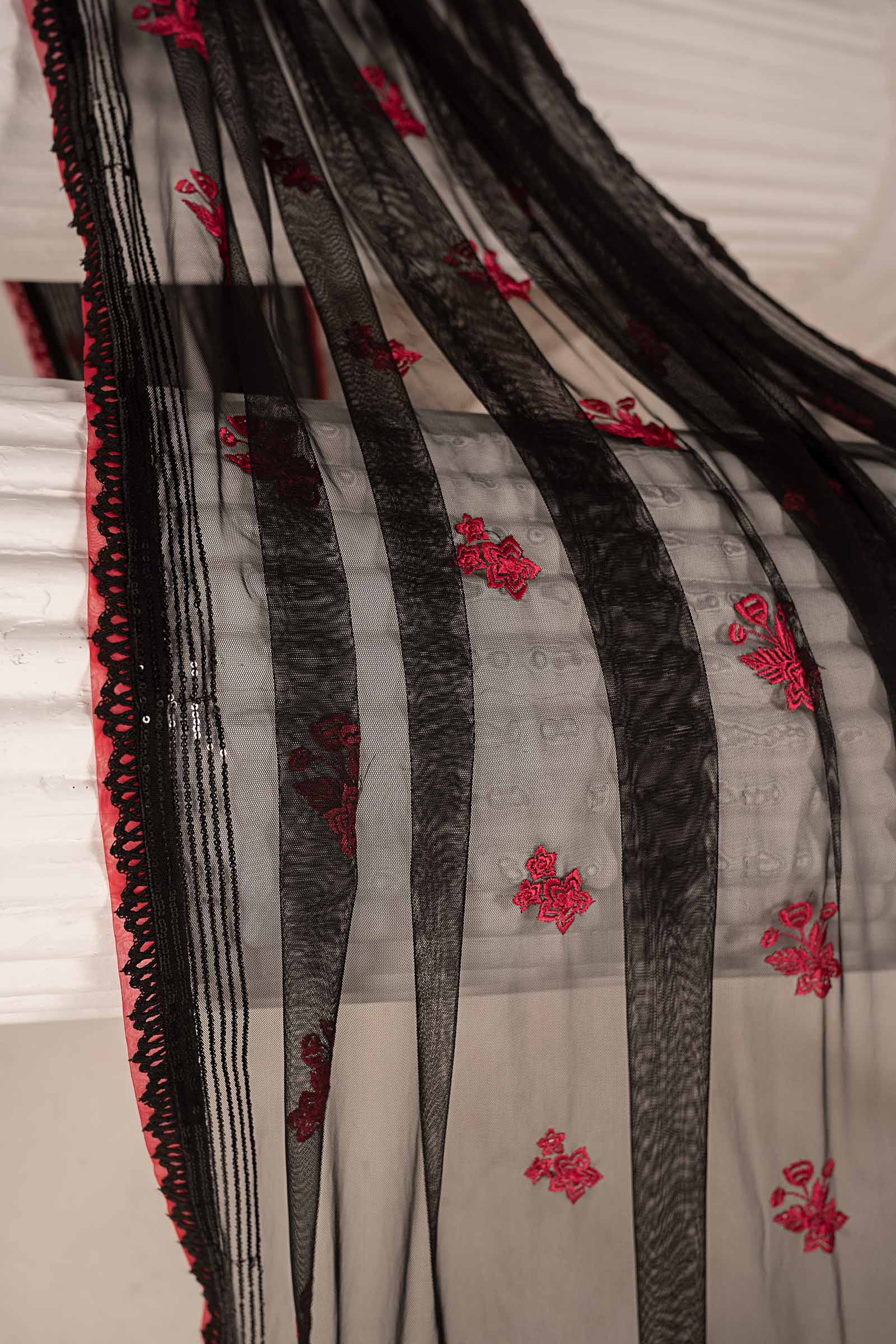 Embroidered Net Fabric (2Pcs) - Image 8