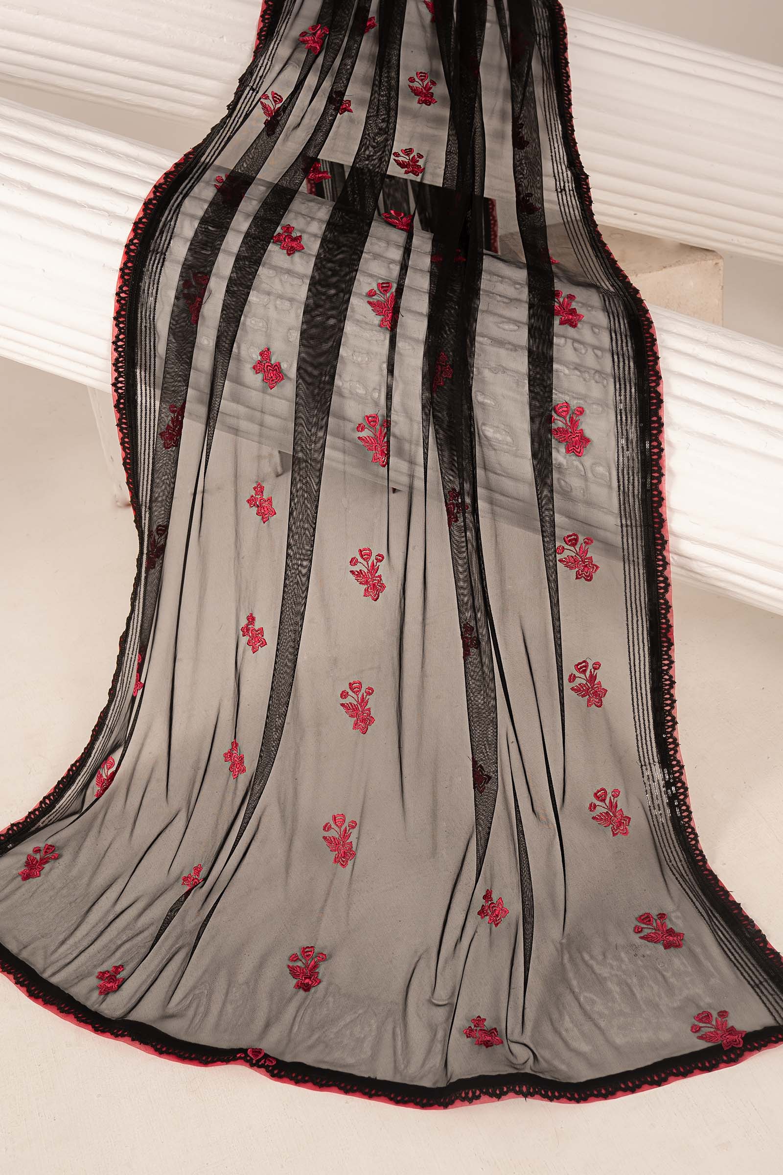 Embroidered Net Fabric (2Pcs) - Image 9