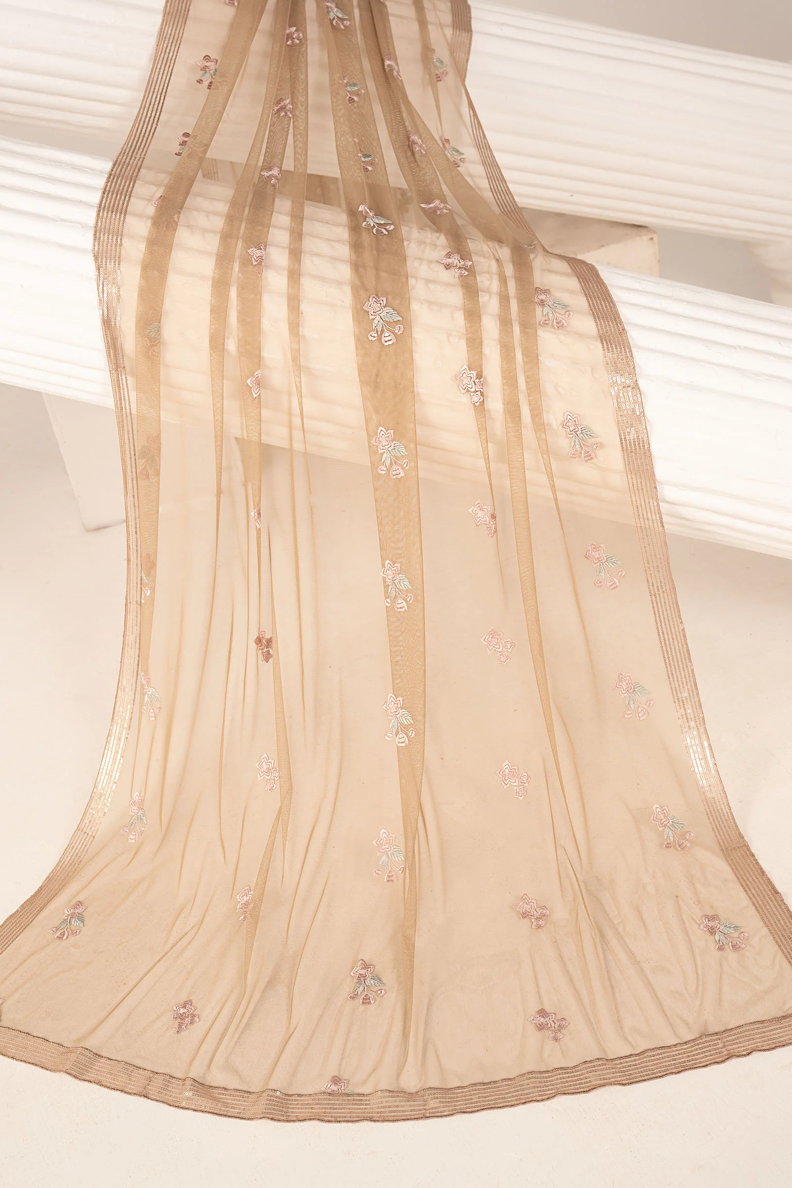 Embroidered Net Fabric (2Pcs) - Image 8