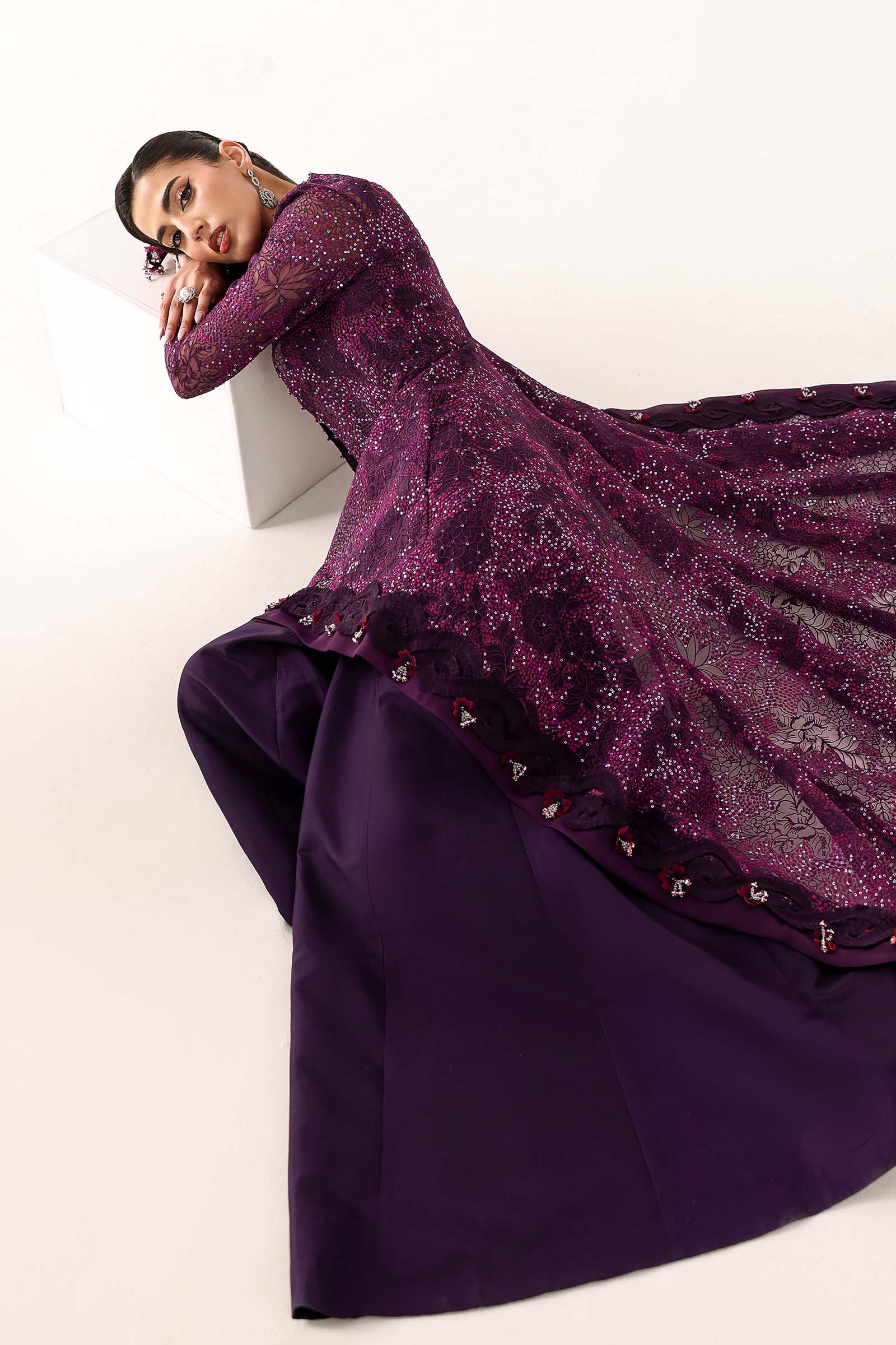Embroidered Organza Fabric (2Pcs) - Image 3