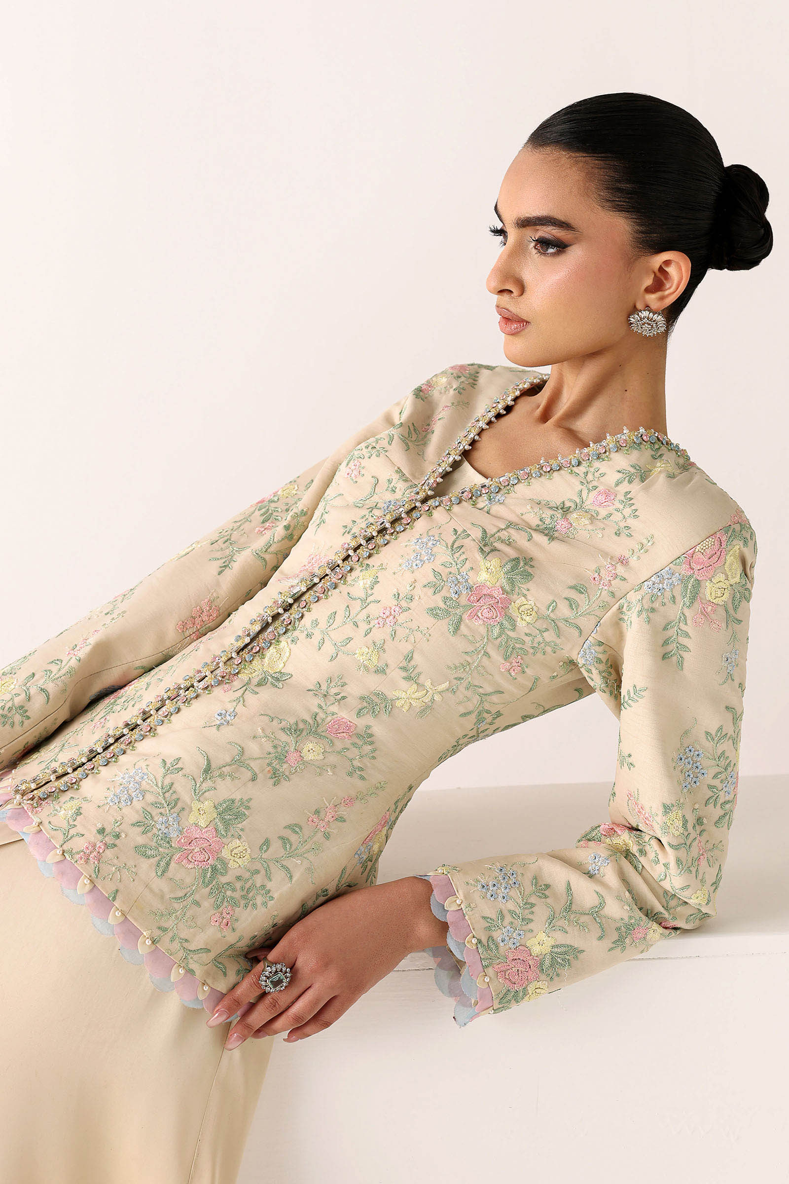 Embroidered Chiffon Fabric (2Pcs) - Image 3