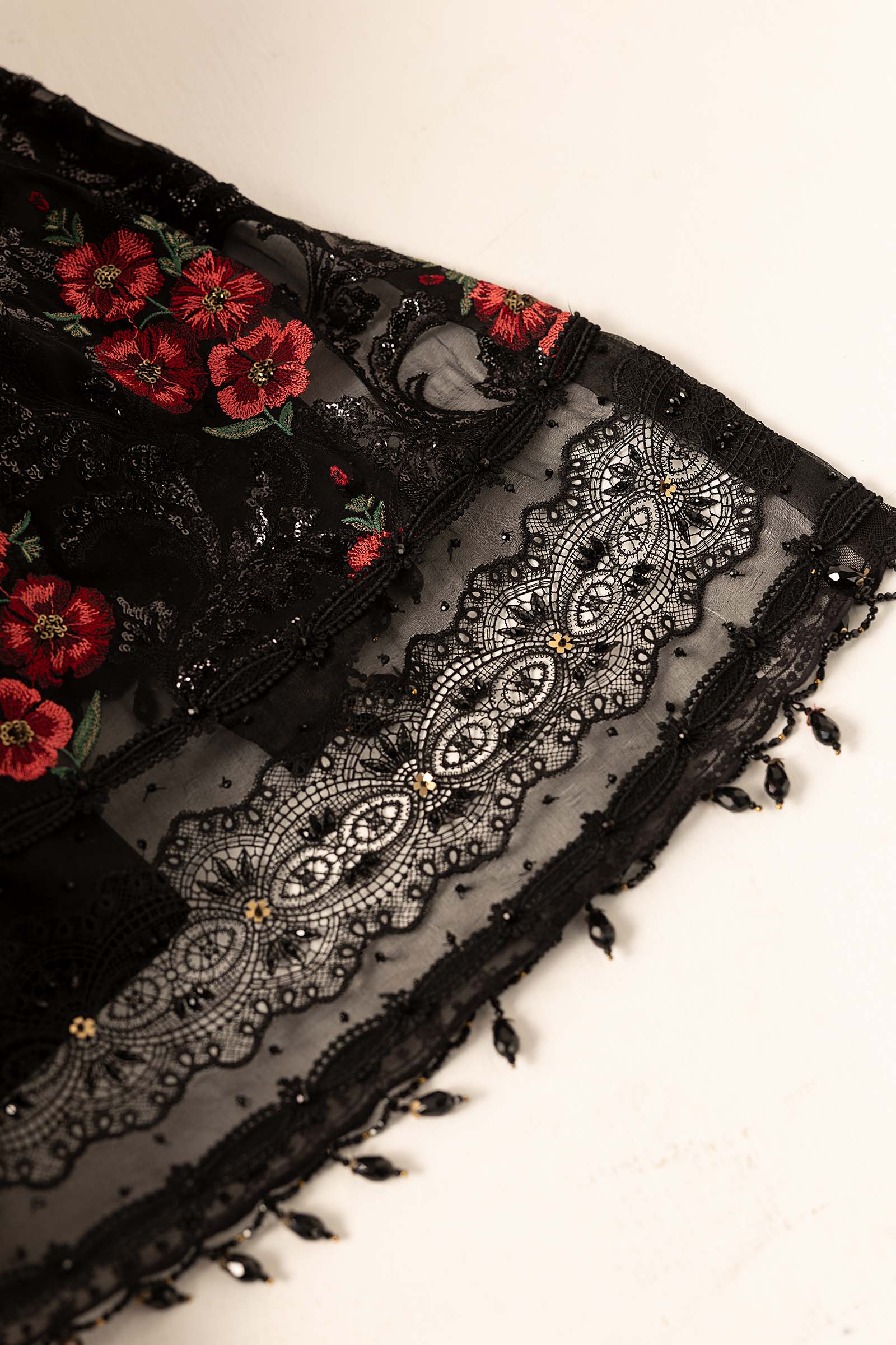Embroidered Chiffon Fabric (3Pcs) - Image 5