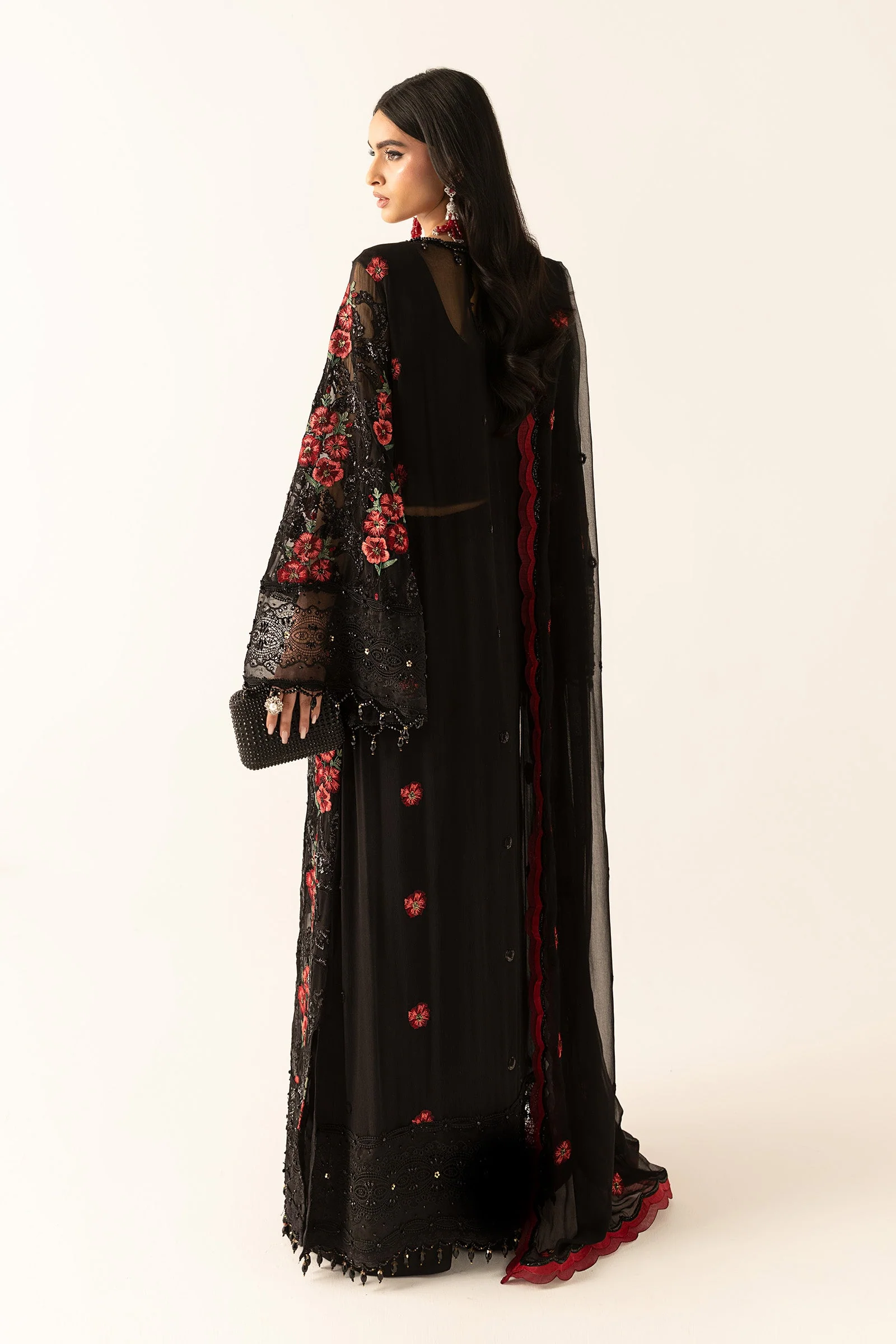 Embroidered Chiffon Fabric (3Pcs) - Image 7