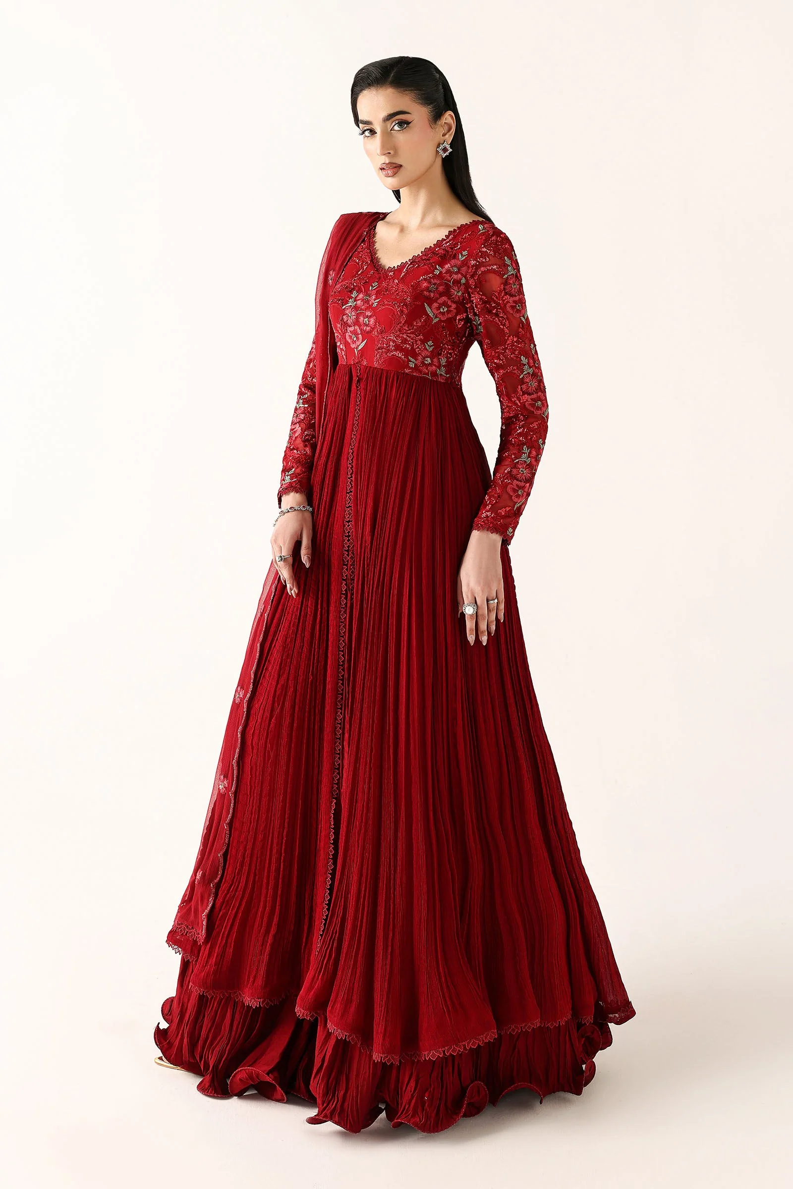 Embroidered Chiffon Fabric (3Pcs) - Image 3